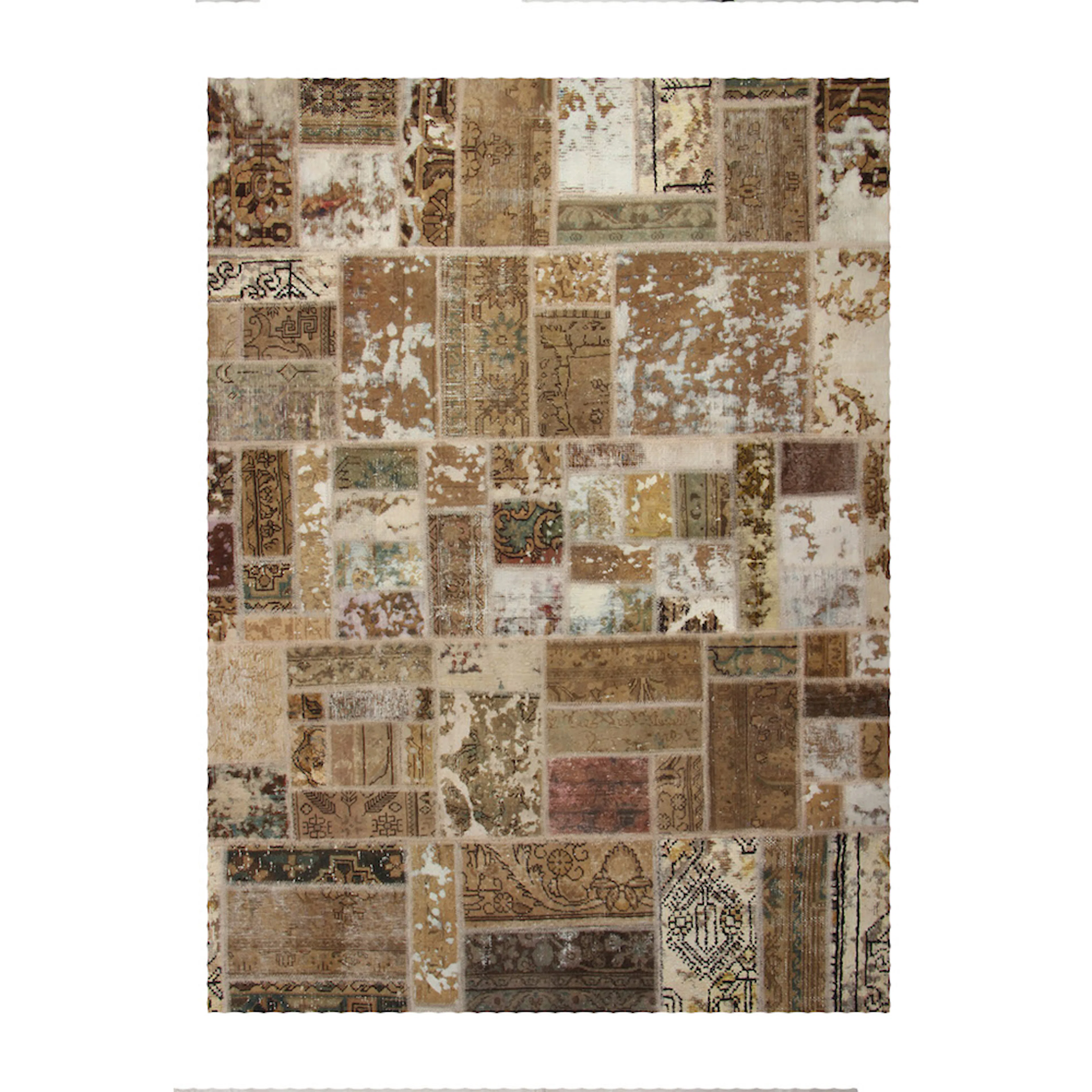 Persisk Patchworkmatta D-sign Handknuten 750878