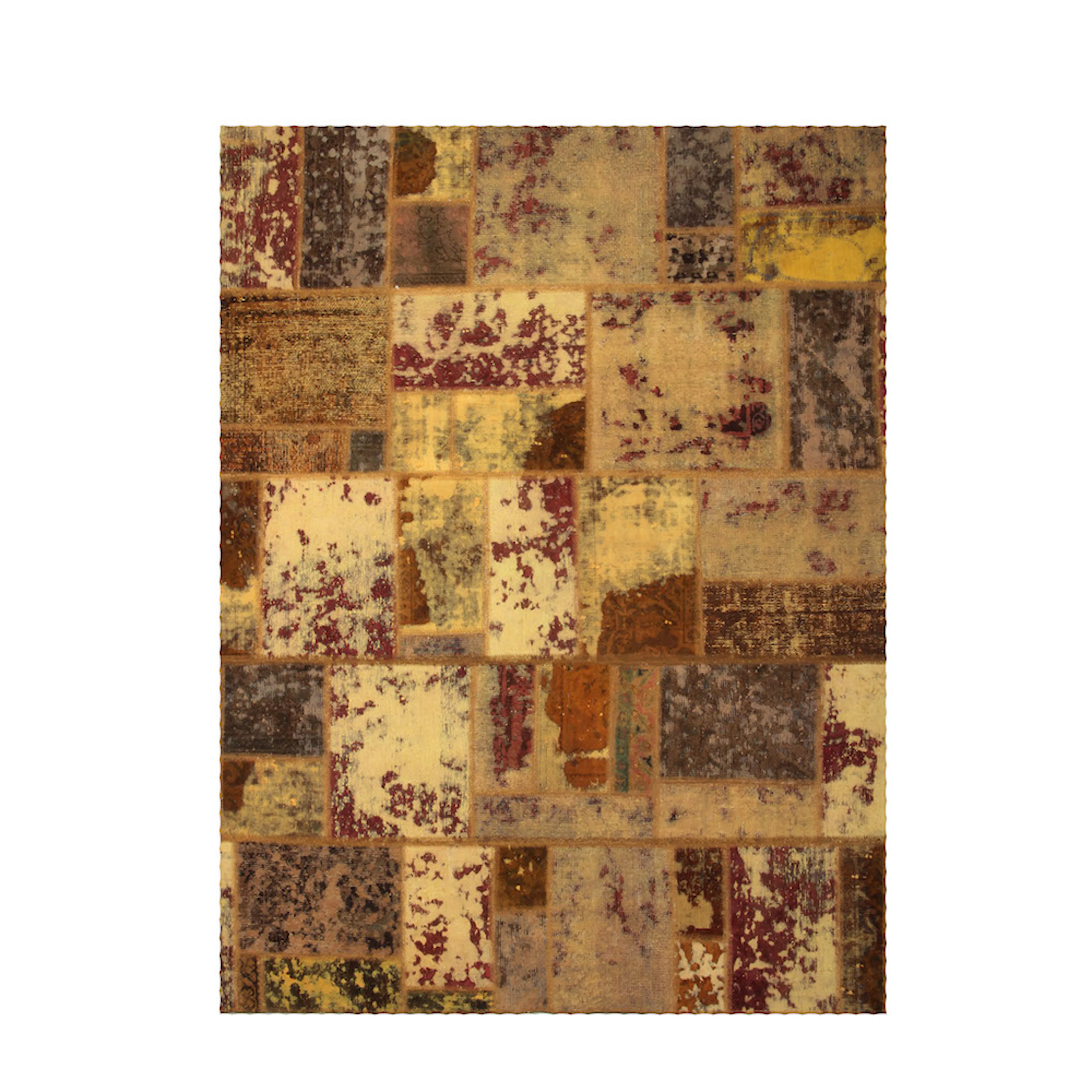 Persisk Patchworkmatta D-sign Handknuten 750916