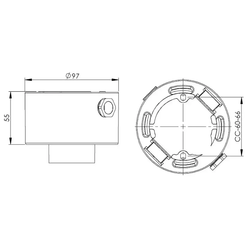 Vägg-/Taklampa Ifö Electric Sockel Ifö Electric Vit IP54 Rak E27