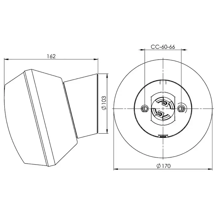 Väggarmatur Ifö Electric Porslinsarm 6095