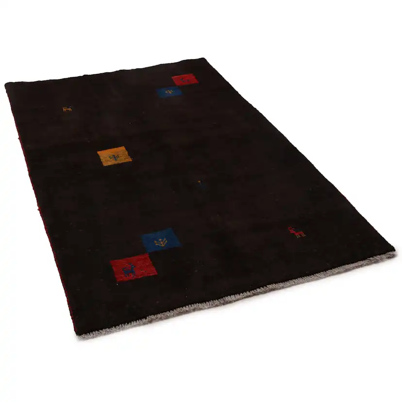 Persisk Matta Arkiio Gabbeh Shiraz Ull Mörkbrun 115x185