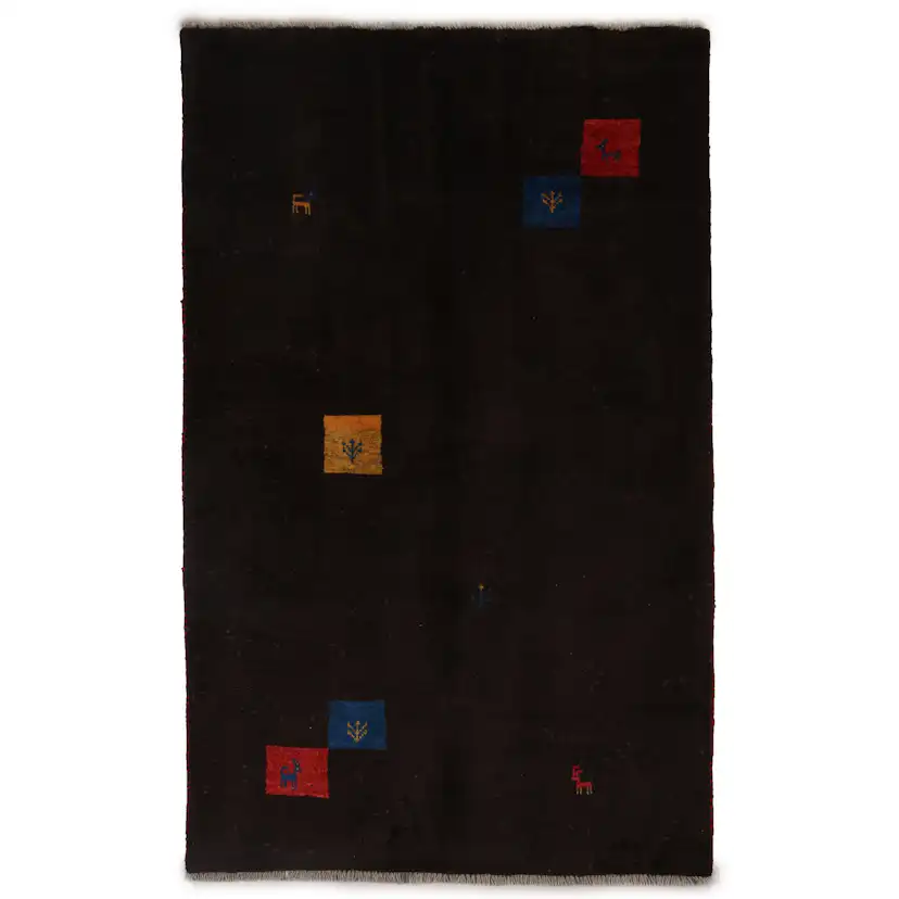 Persisk Matta Arkiio Gabbeh Shiraz Ull Mörkbrun 115x185