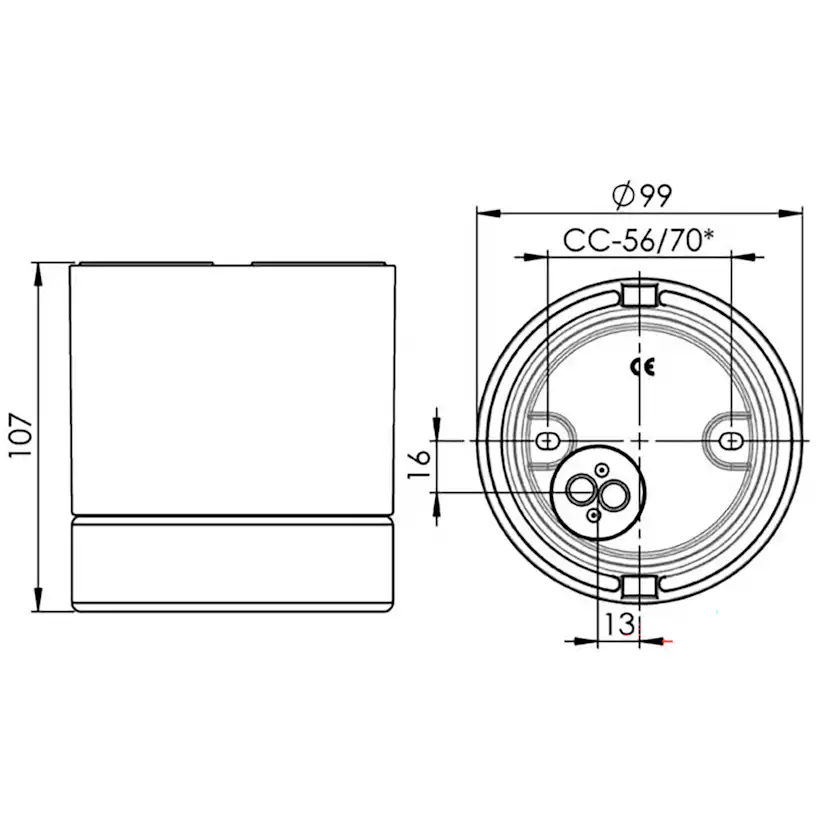 Vägg-/Taklampa Ifö Electric Armatur 10 E27