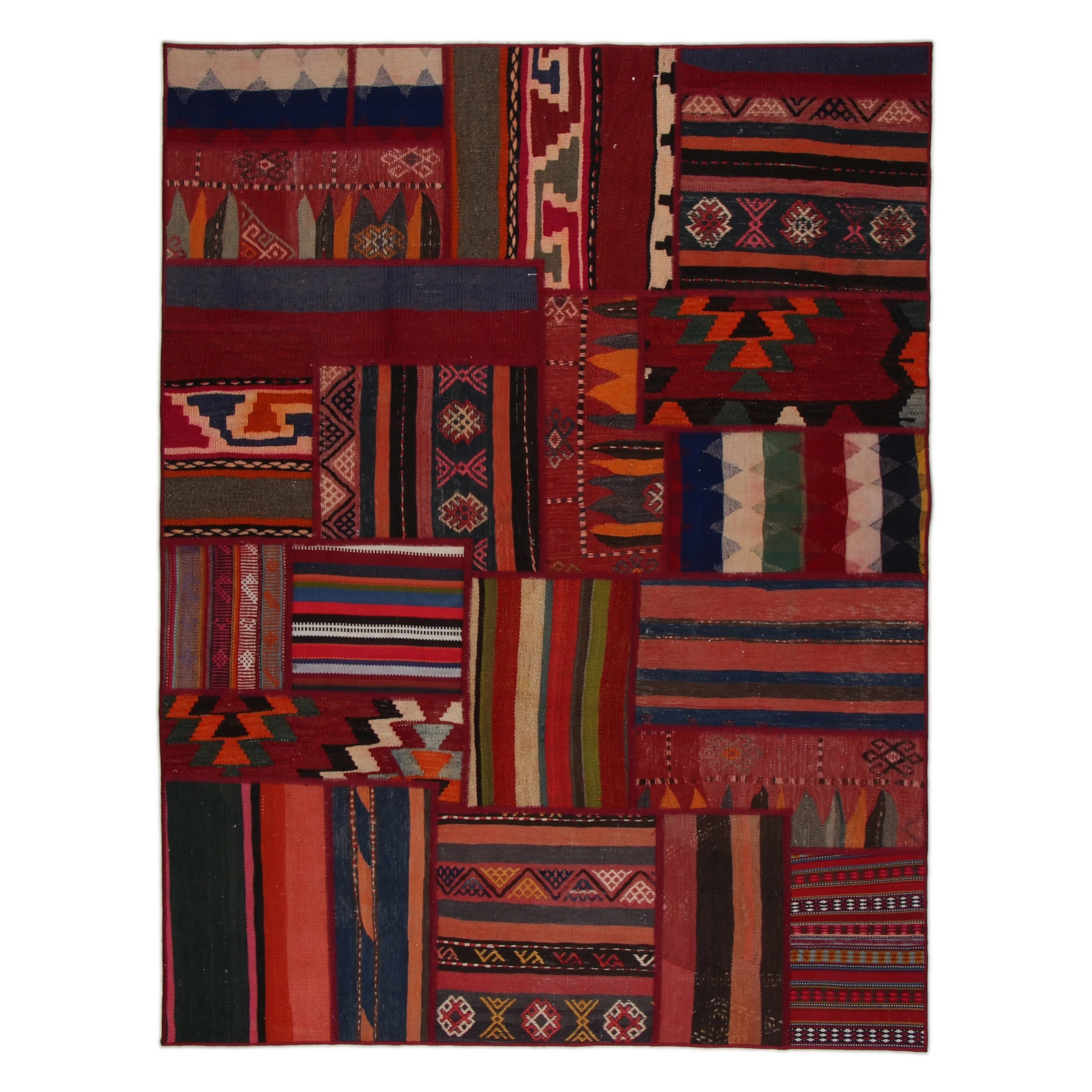 Persisk Patchworkmatta Arkiio 751160 Kelim Shiraz/Azerbajdzjan 153x206