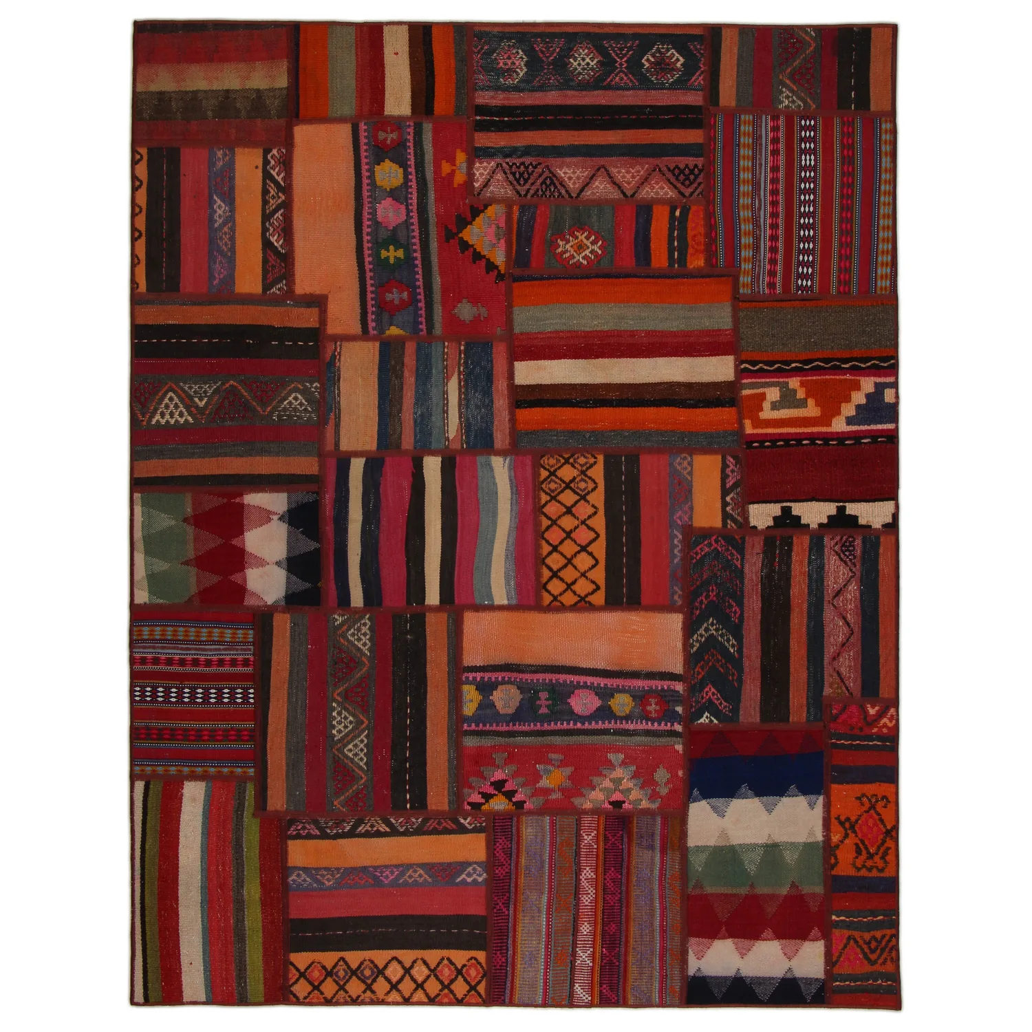 Persisk Patchworkmatta Arkiio Kelim Shiraz/Azerbajdzjan 157x204