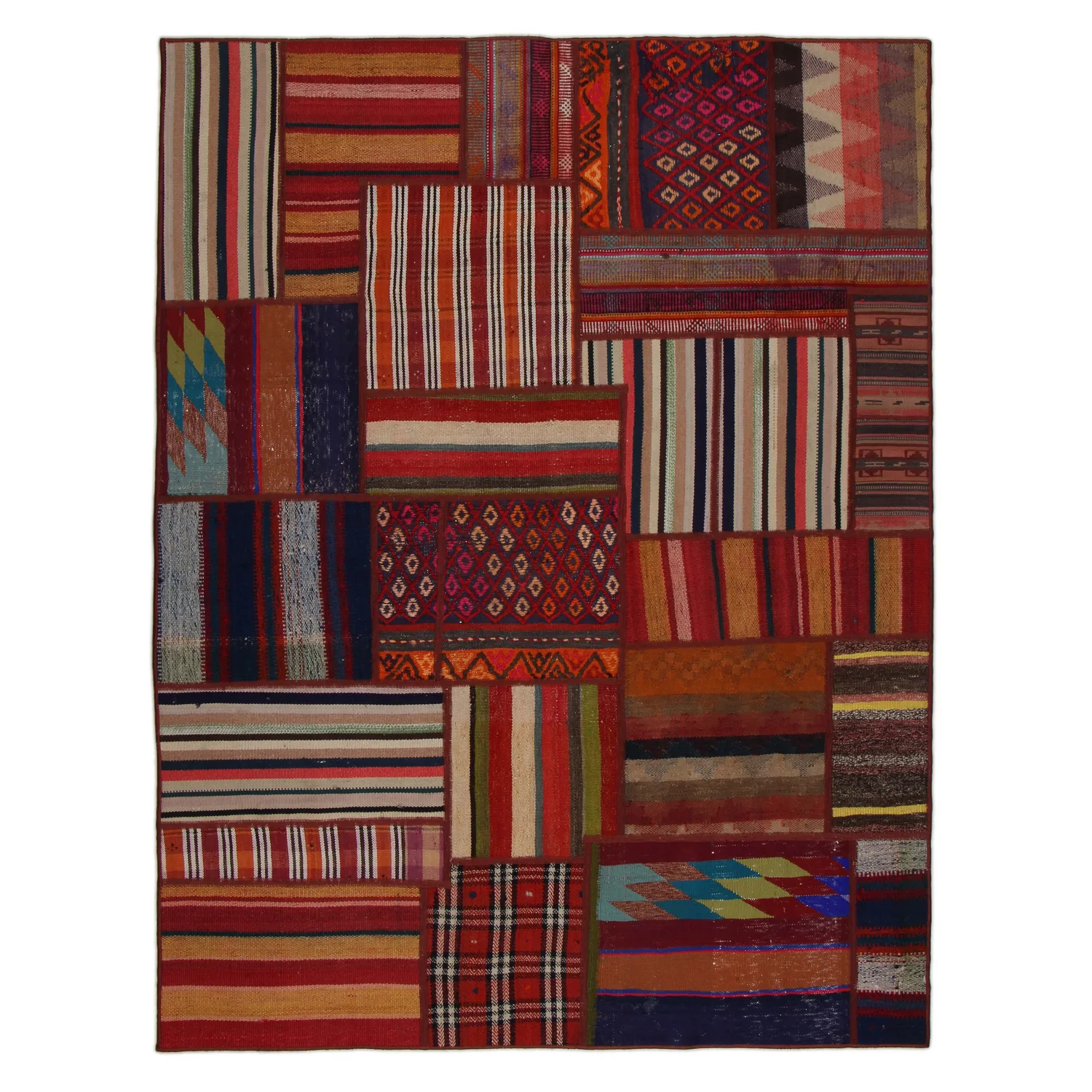 Persisk Patchworkmatta Arkiio 751162 Kelim Shiraz/Azerbajdzjan 154x205