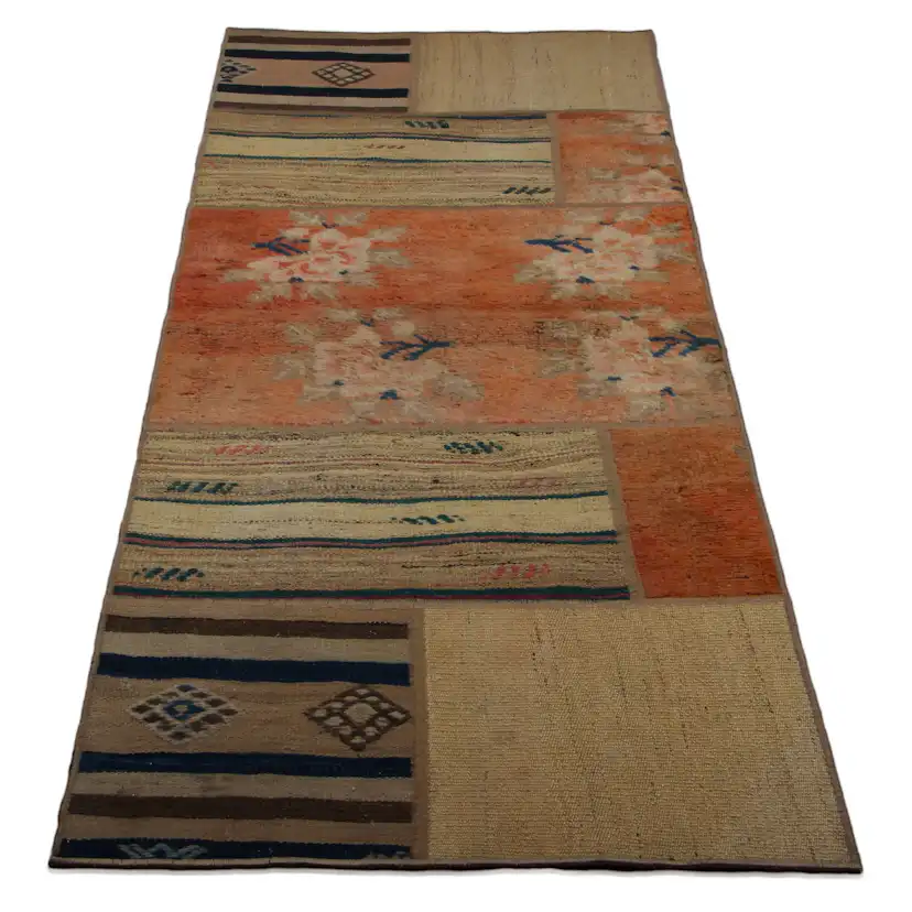 Persisk Patchworkmatta Arkiio Kelim Shiraz/Azerbajdzjan 75x201