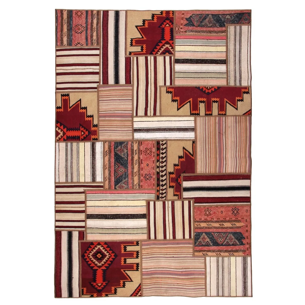 Persisk Patchworkmatta Arkiio Kelim Shiraz/Azerbajdzjan 162x237