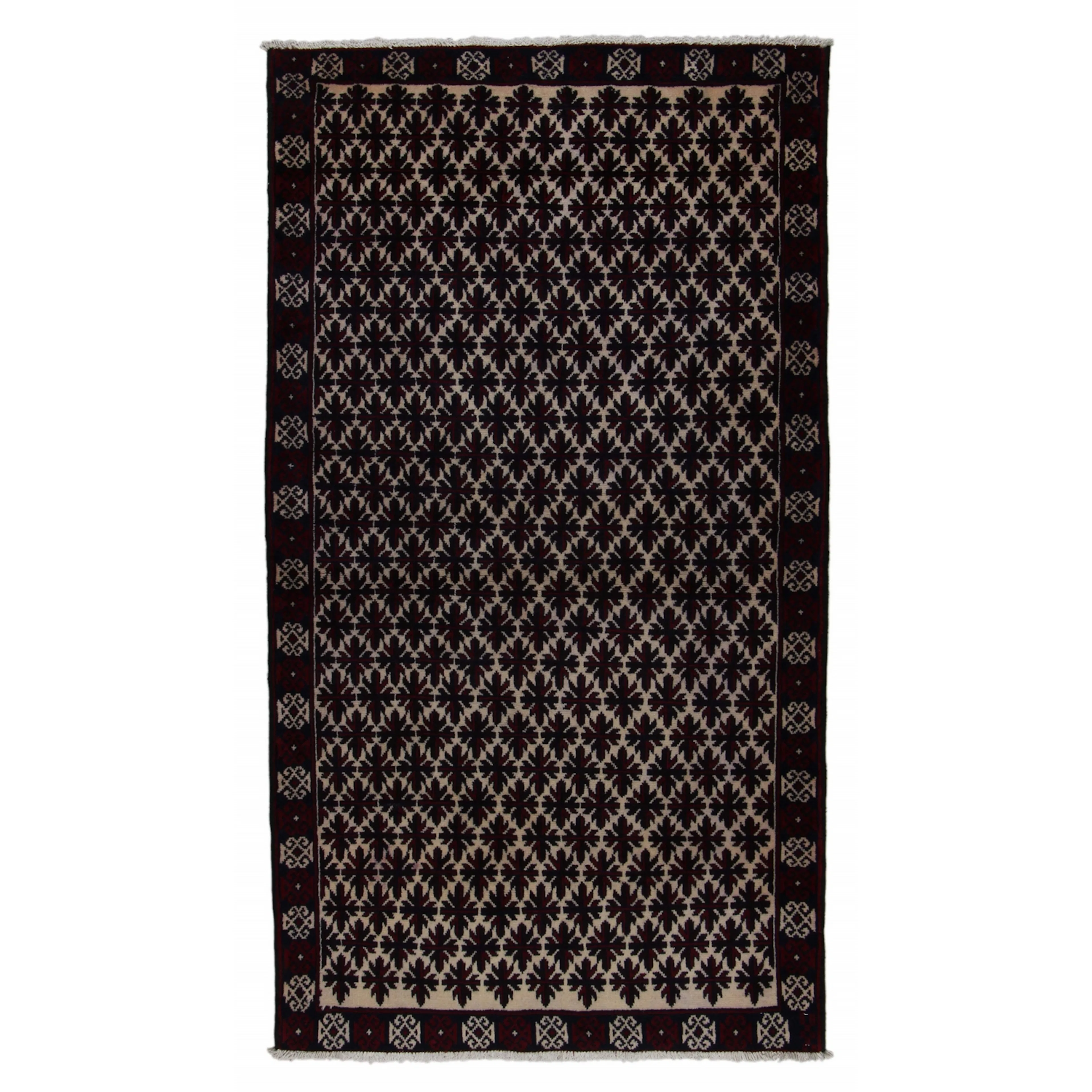 Persisk Matta Arkiio Beluch Creme/Svart 104x191