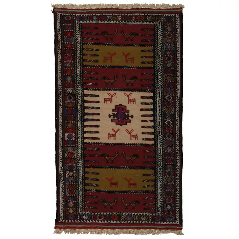 Persisk Nålmatta Arkiio Quchan Kelim Exklusiv 102x185