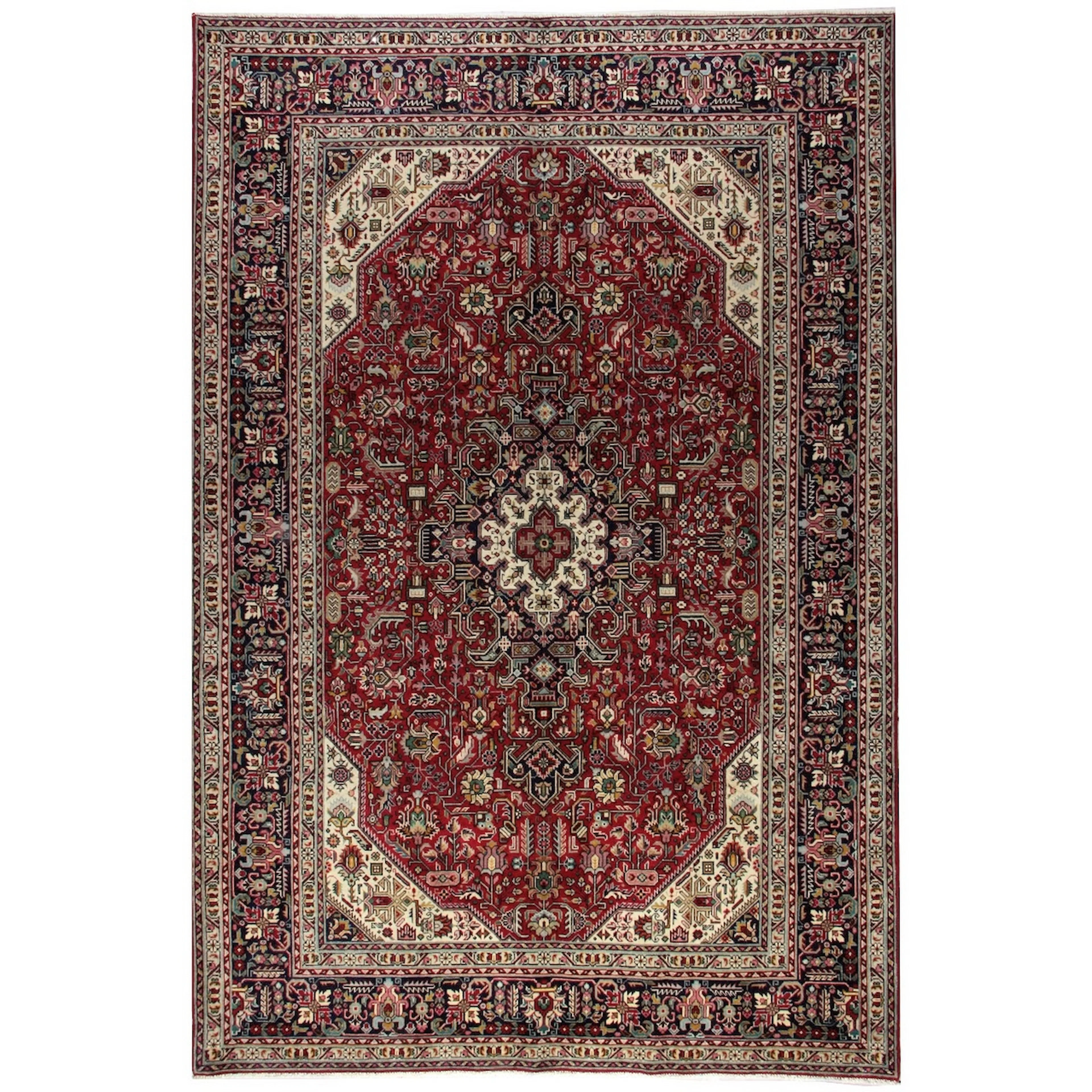 Persisk Matta Arkiio Tabriz Vintage Original 195x293