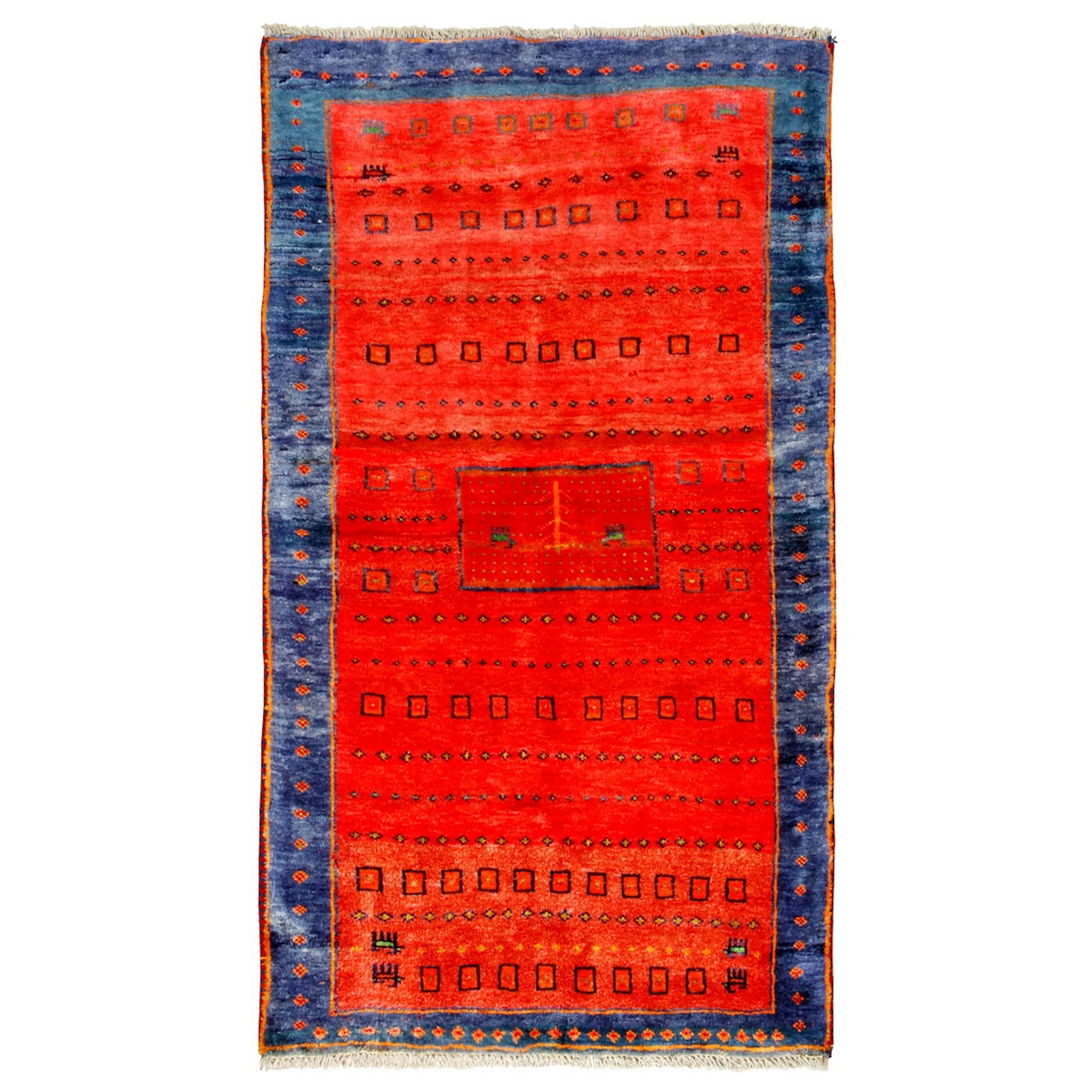 Persisk Matta Arkiio Gabbeh Shiraz Röd/Blå 97x172