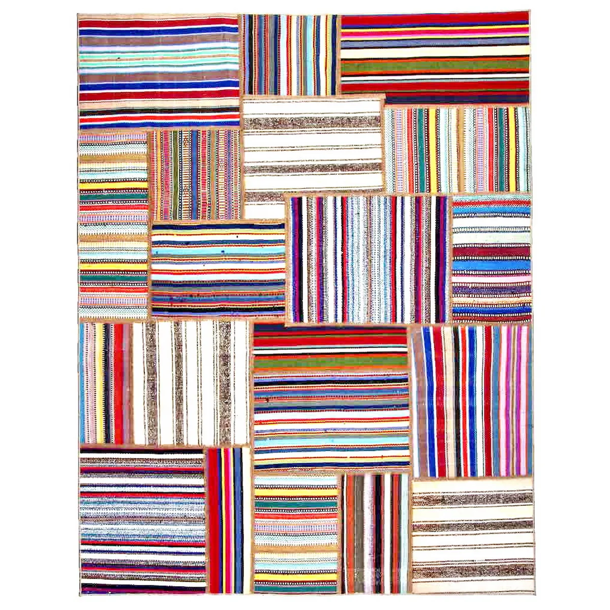 Persisk Patchworkmatta Arkiio Flerfärgad 155x200