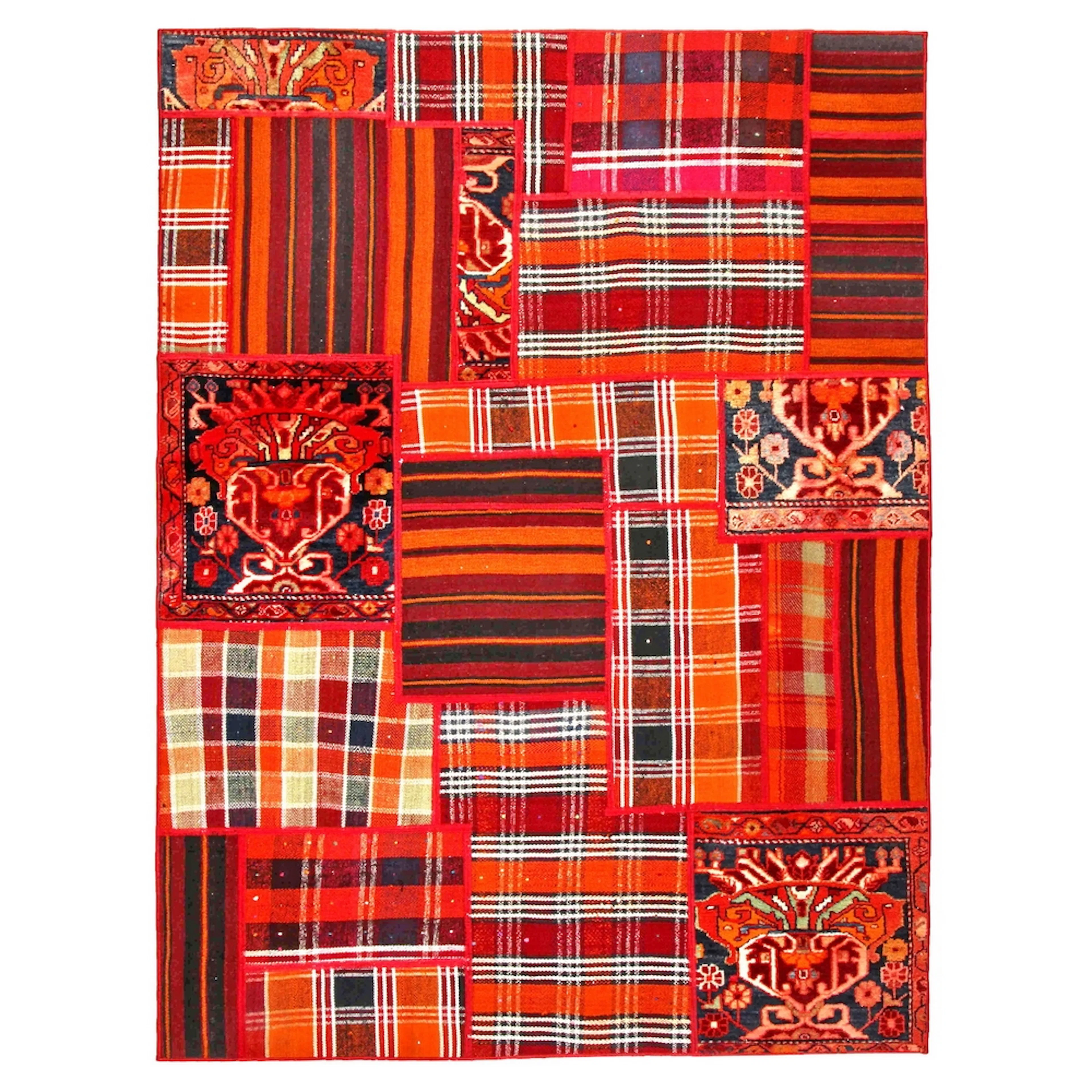 Persisk Patchworkmatta Arkiio Flerfärgad 152x204