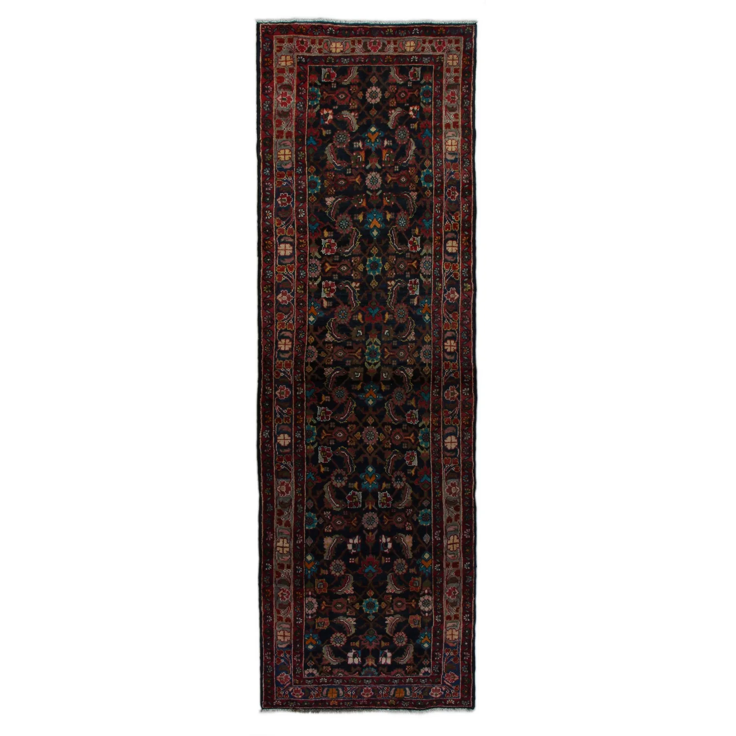 Persisk Matta Arkiio Mörkblå/Röd 99x328