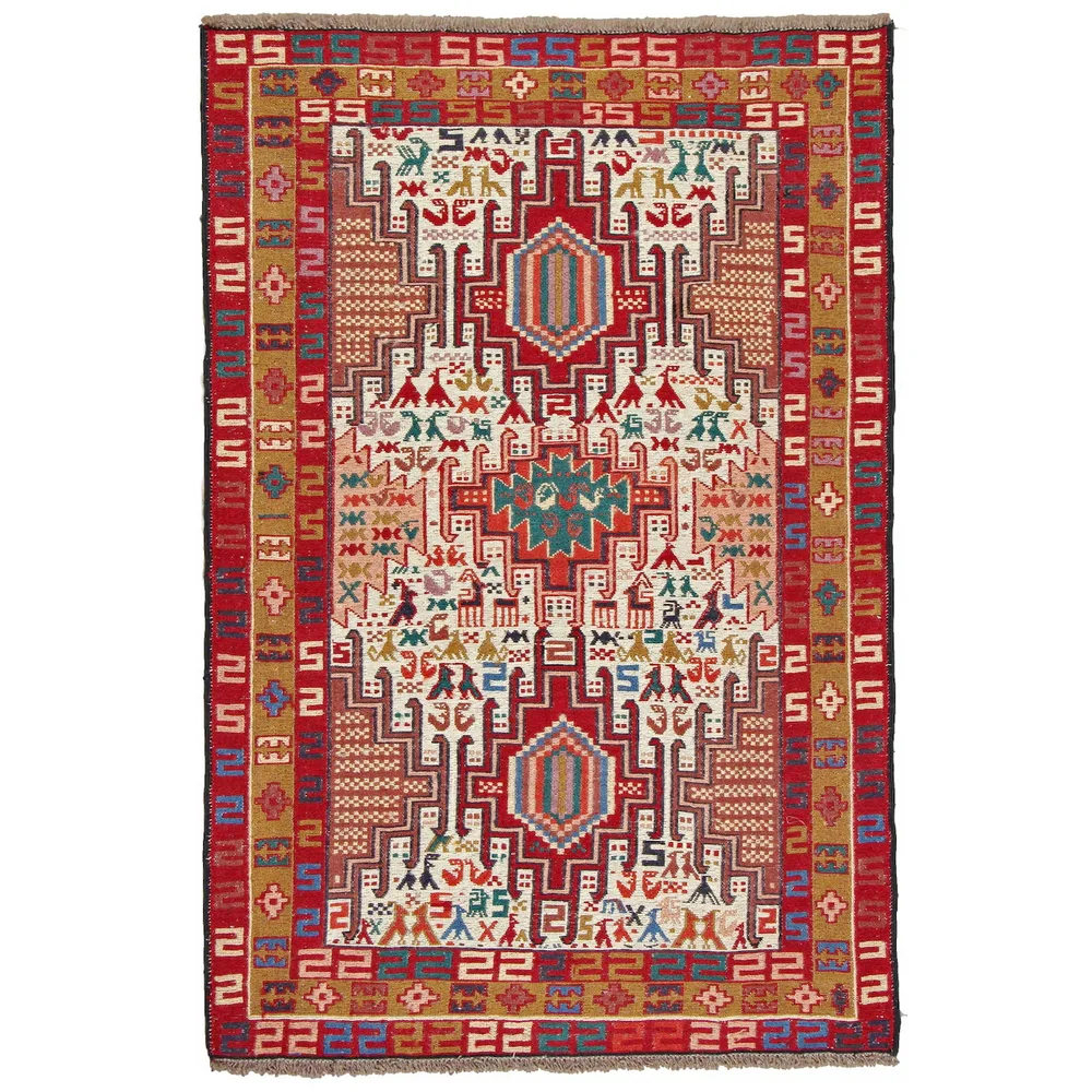 Persisk Matta Arkiio Varni Ardebil Kelim 97x147