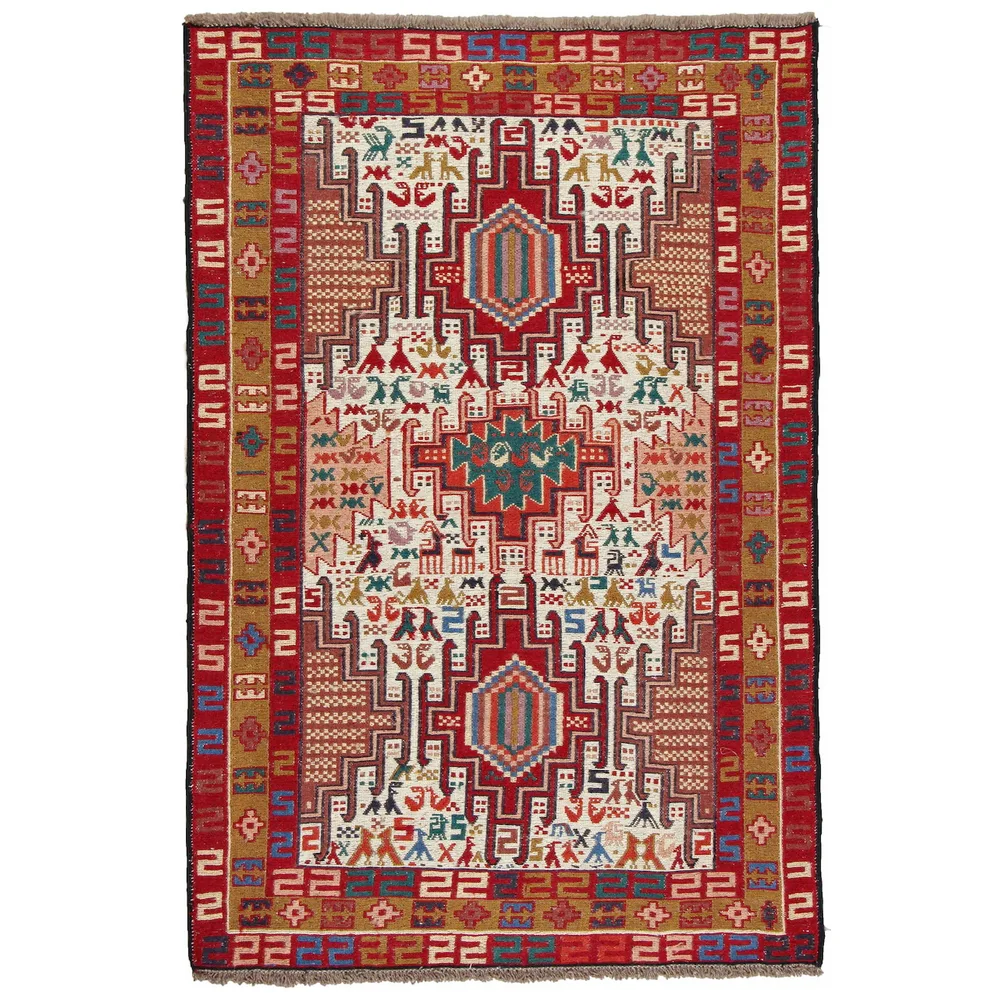 Persisk Matta Arkiio Varni Ardebil Kelim 99x146