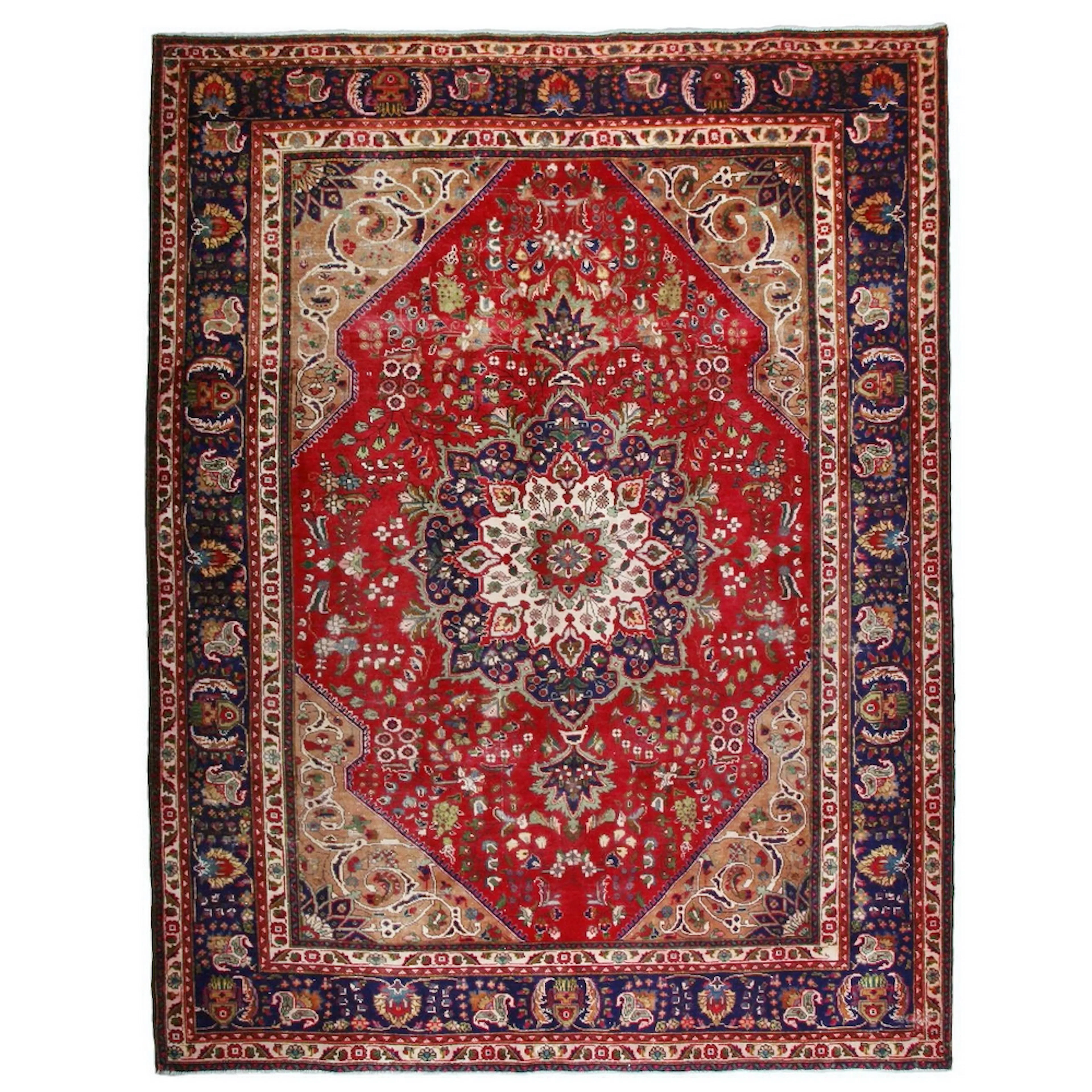 Persisk Matta Arkiio Tabriz Vintage Original 250x336