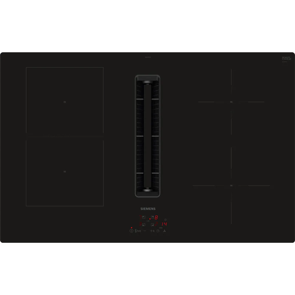 Induktionshäll Siemens iQ300 ED811BS16E med Inbyggd Fläkt Svart
