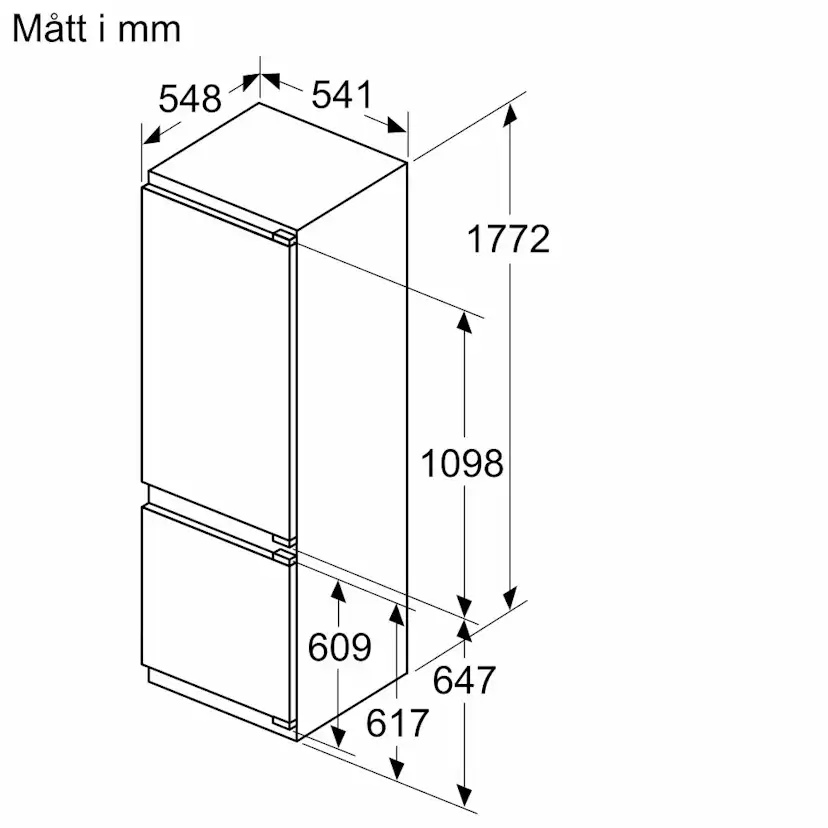 Kyl/Frys Bosch KIV87VFE0 Serie 4 Integrerad