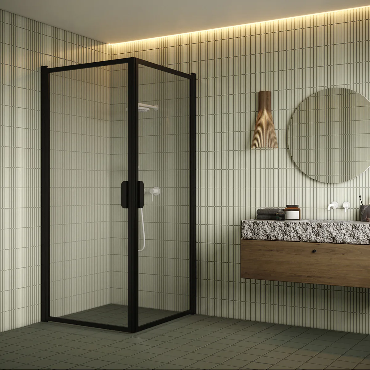 Duschhörn Hietakari Bläk 757 New York Vändbara Dörrar