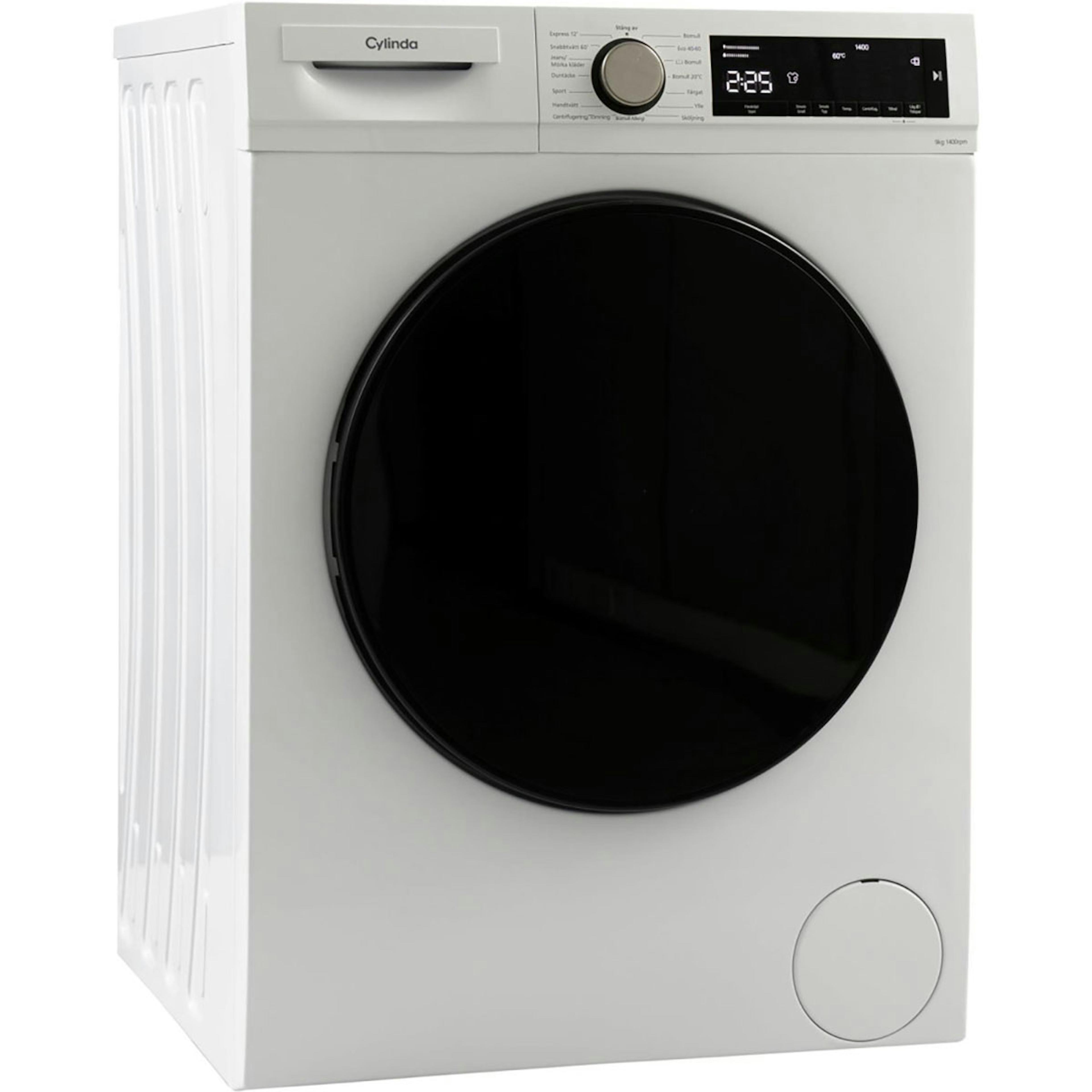 Frontmatad Tvättmaskin Cylinda FT4494MA med Mikrofiberfilter och Kapacitet 9 kg