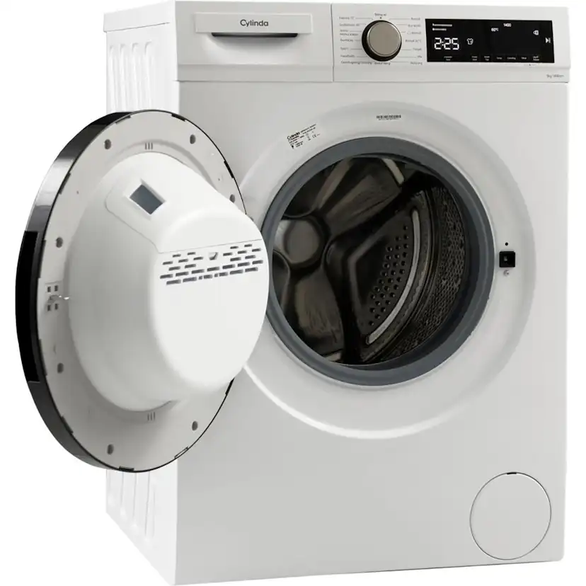 Frontmatad Tvättmaskin Cylinda FT4494MA med Mikrofiberfilter och Kapacitet 9 kg