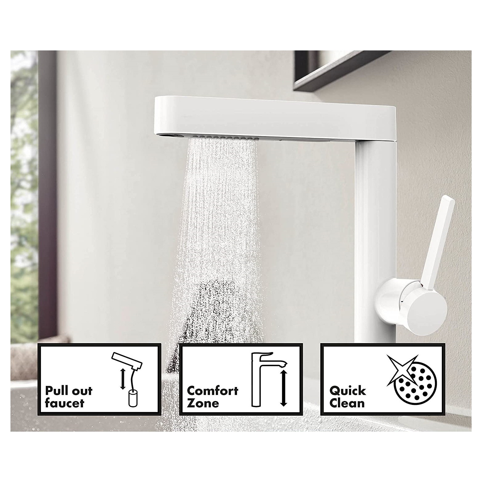 Tvättställsblandare Hansgrohe Finoris 230 med Utdragbar Handdusch 2jet