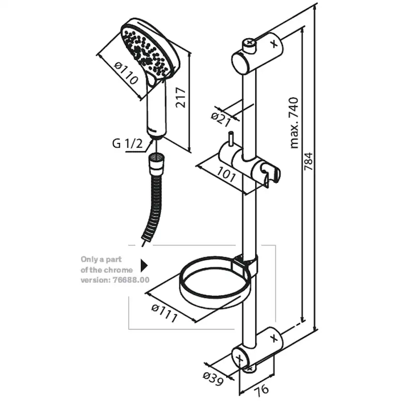 Duschset Damixa Silhouet Flex