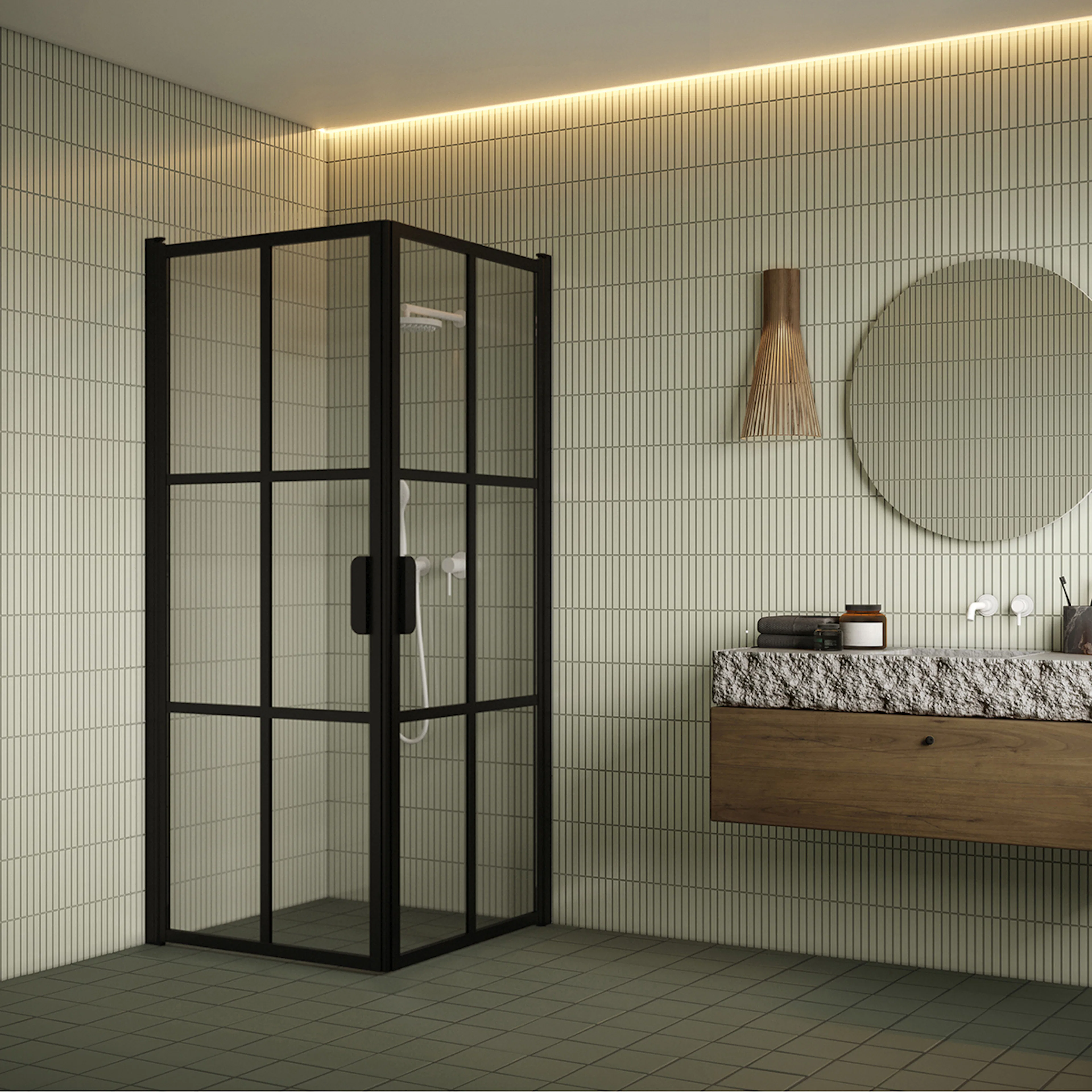 Duschhörn Hietakari Bläk 767 Paris Vändbara Dörrar