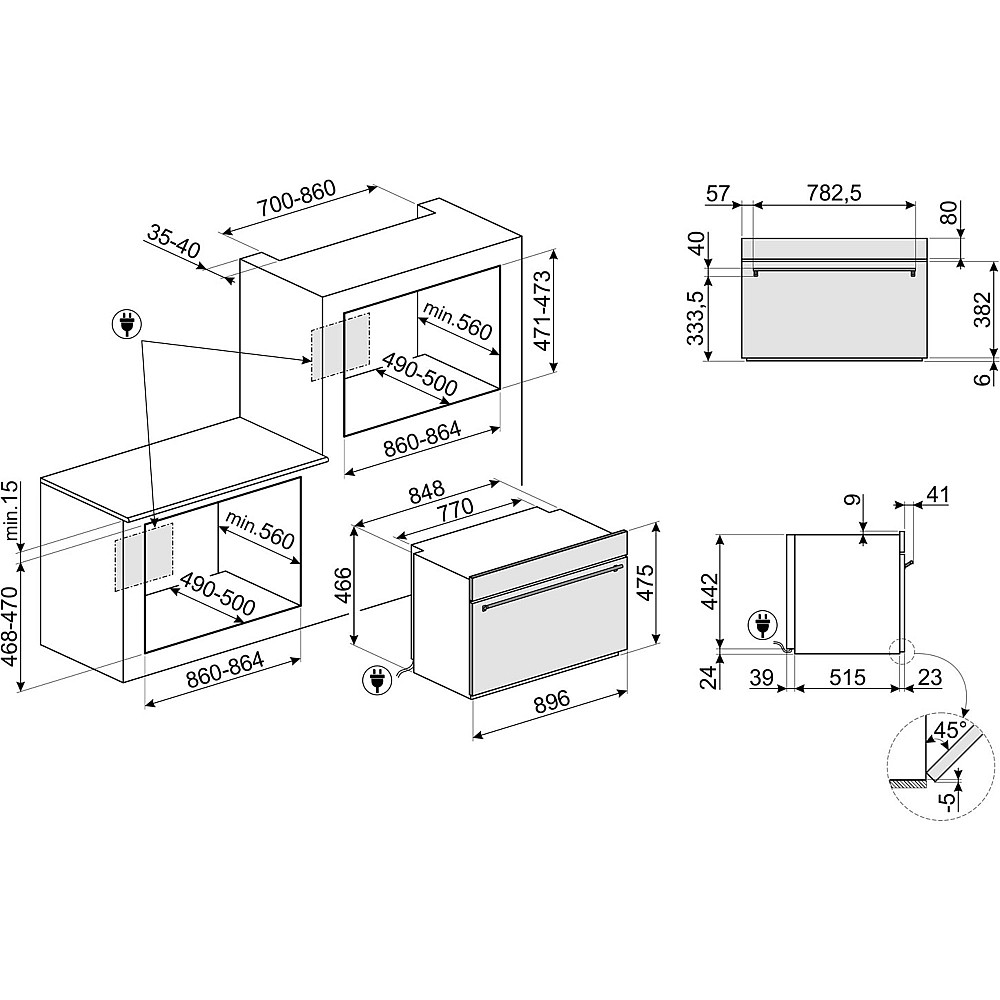 Kompaktugn Smeg SFR9302TX