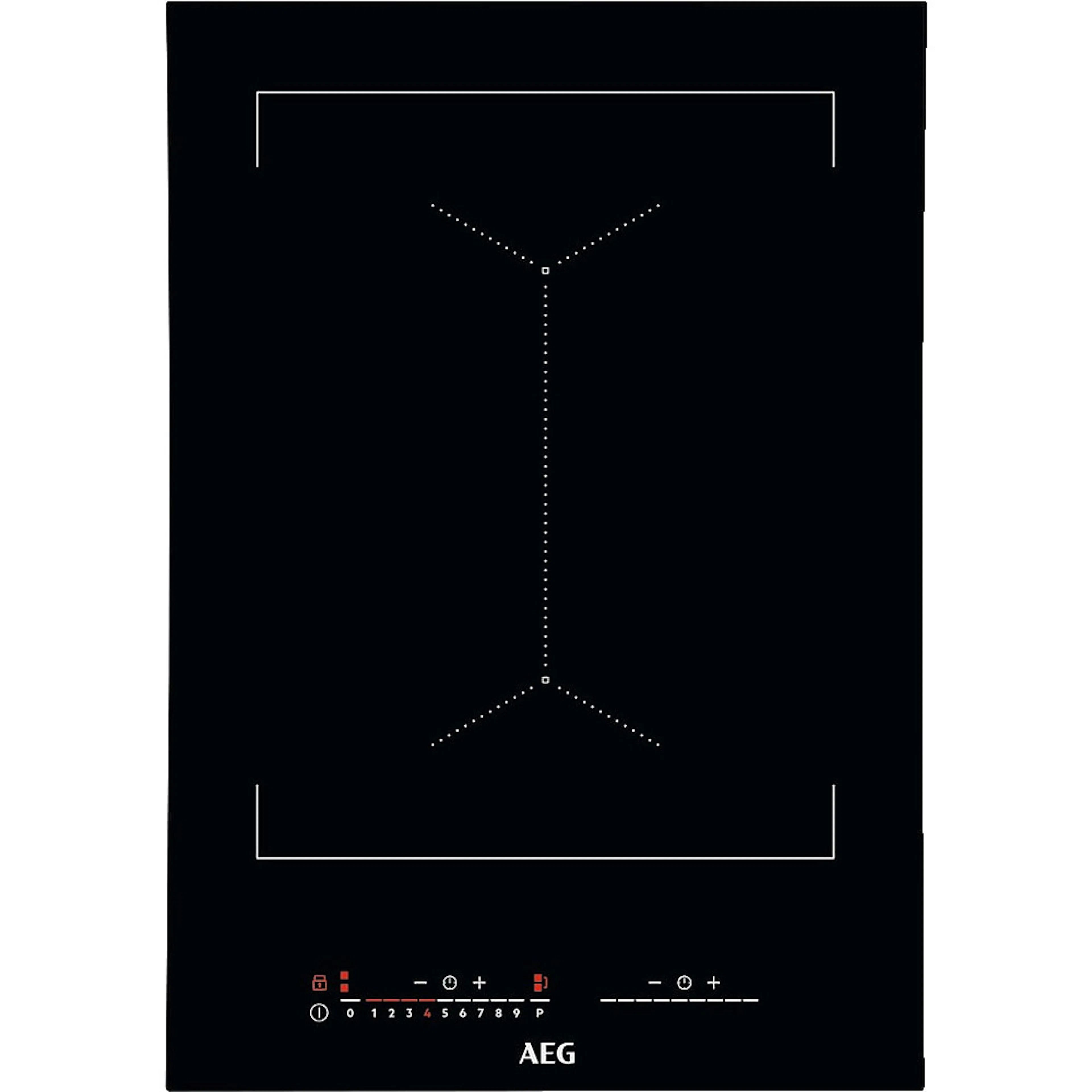 Induktionshäll AEG IKE42640KB Svart med Bridgefunktion och ActiveTouch