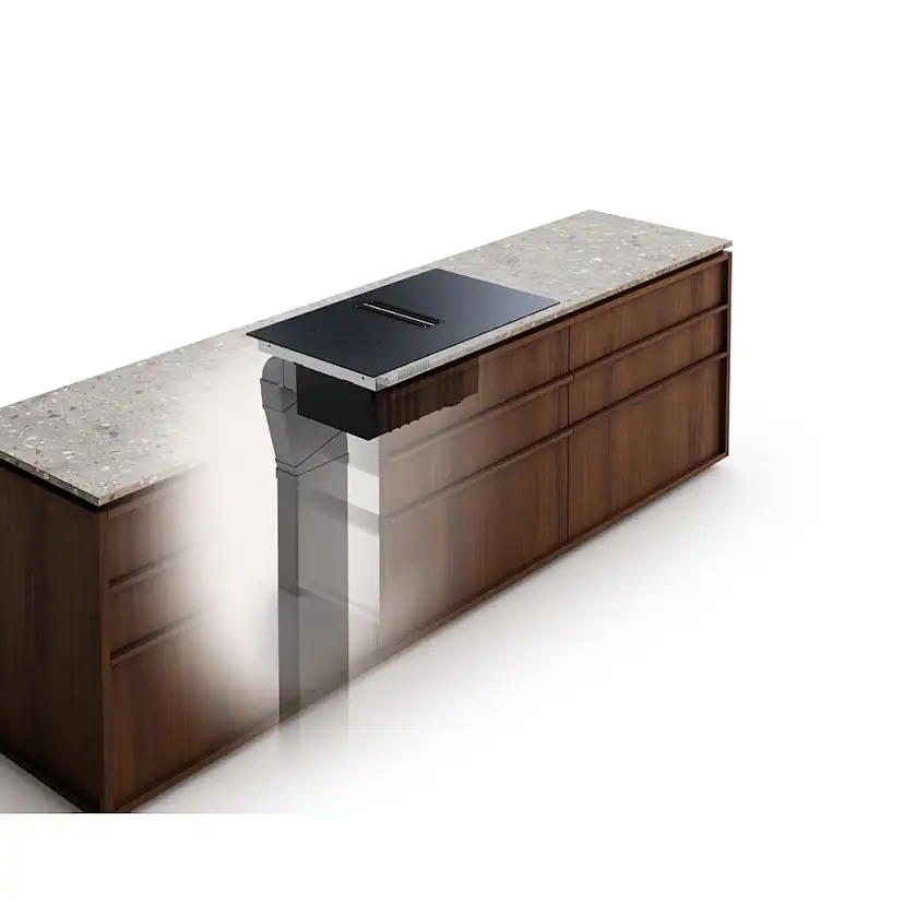 Induktionshäll Electrolux HHHB760S med Inbyggd Fläkt Svart