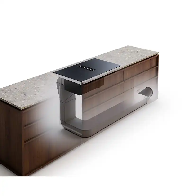 Induktionshäll Electrolux HHHB760S med Inbyggd Fläkt Svart