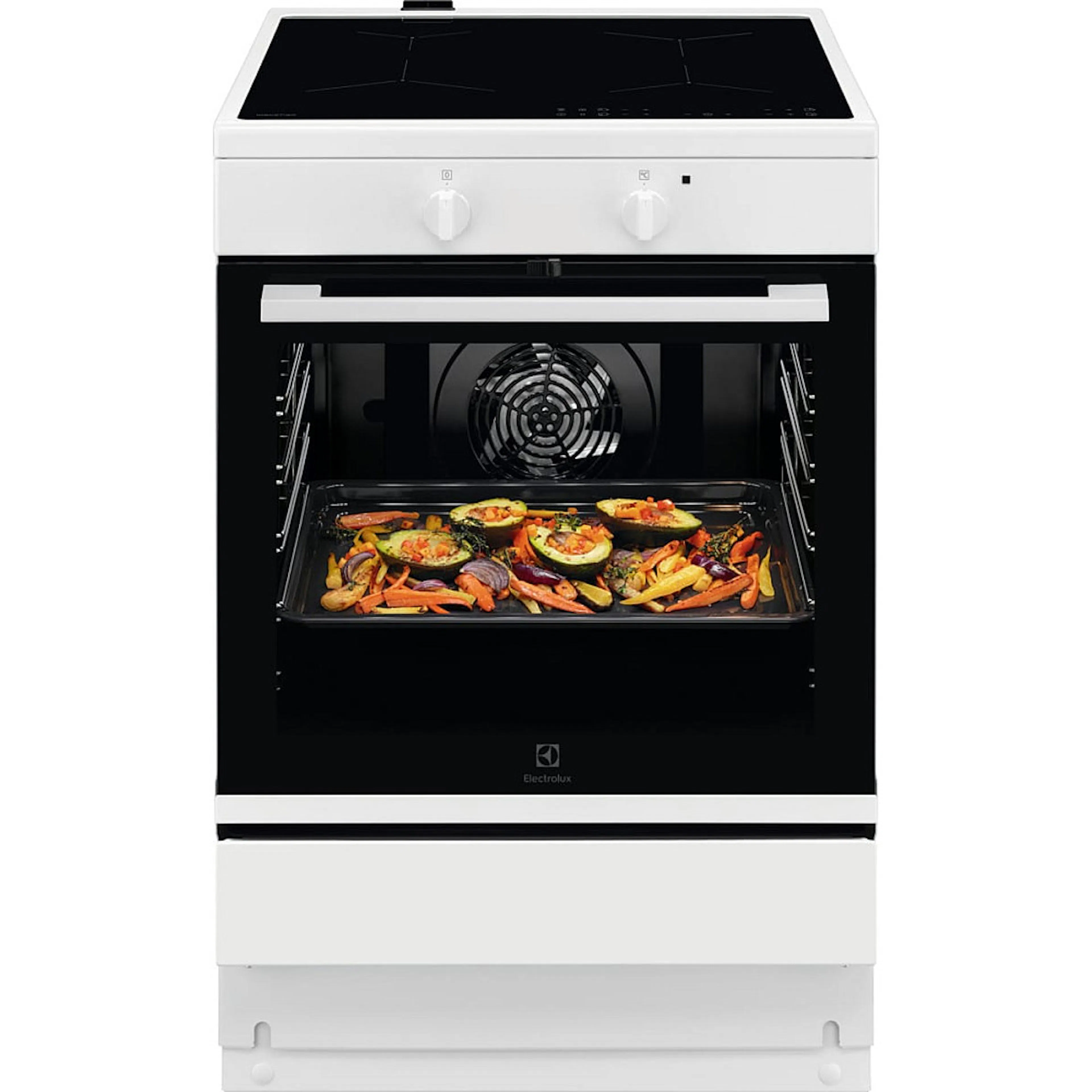 Induktionsspis Electrolux LKI64001SW med Hob2Hood och flernivåsmatlagning
