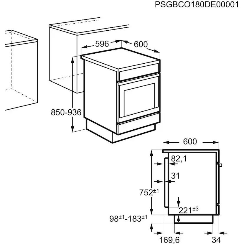 Induktionsspis Electrolux LKI64404SW med Självrengörande Ugn och Hob2Hood