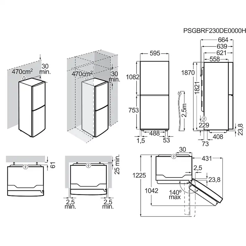 Fristående Kyl och Frys Electrolux LNT6MD32W TwinTech® No Frost