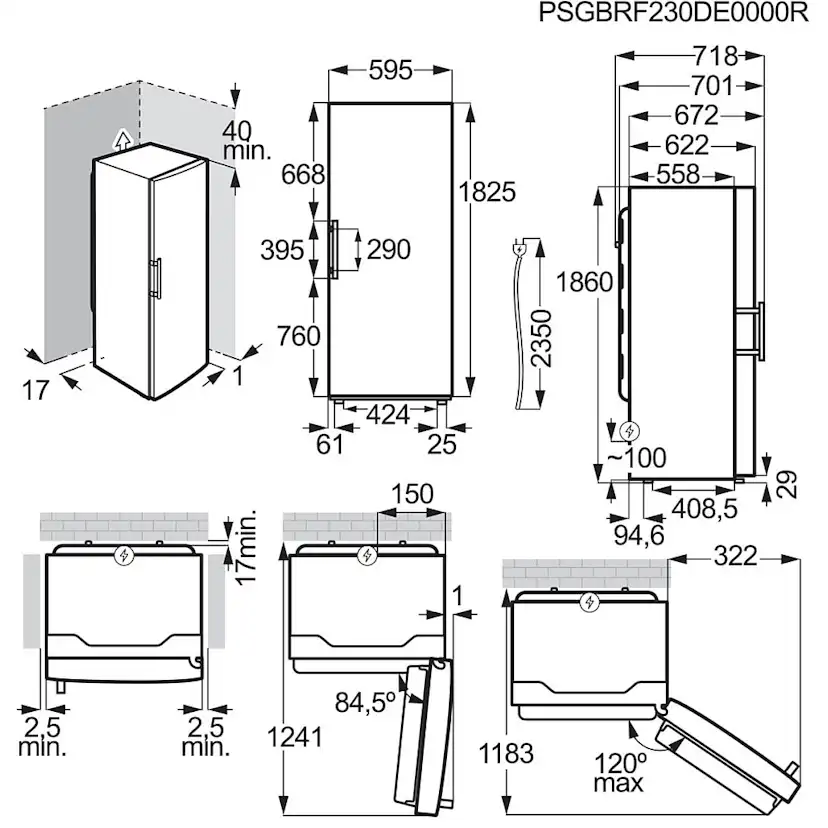 Fristående Frysskåp Electrolux LUS7MD28W NoFrost MultiFlow Vit