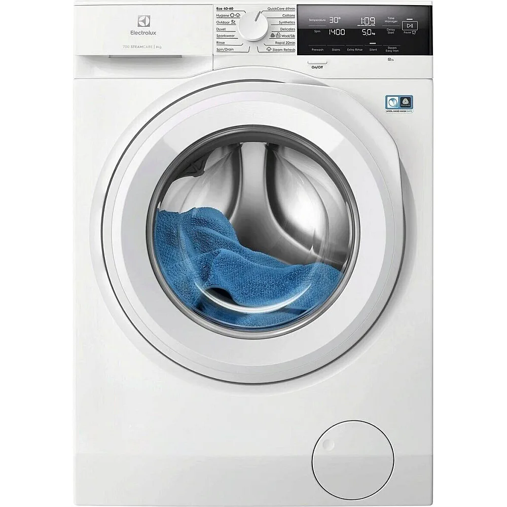 Frontmatad Tvättmaskin Electrolux EFI731V84V SteamCare Vit