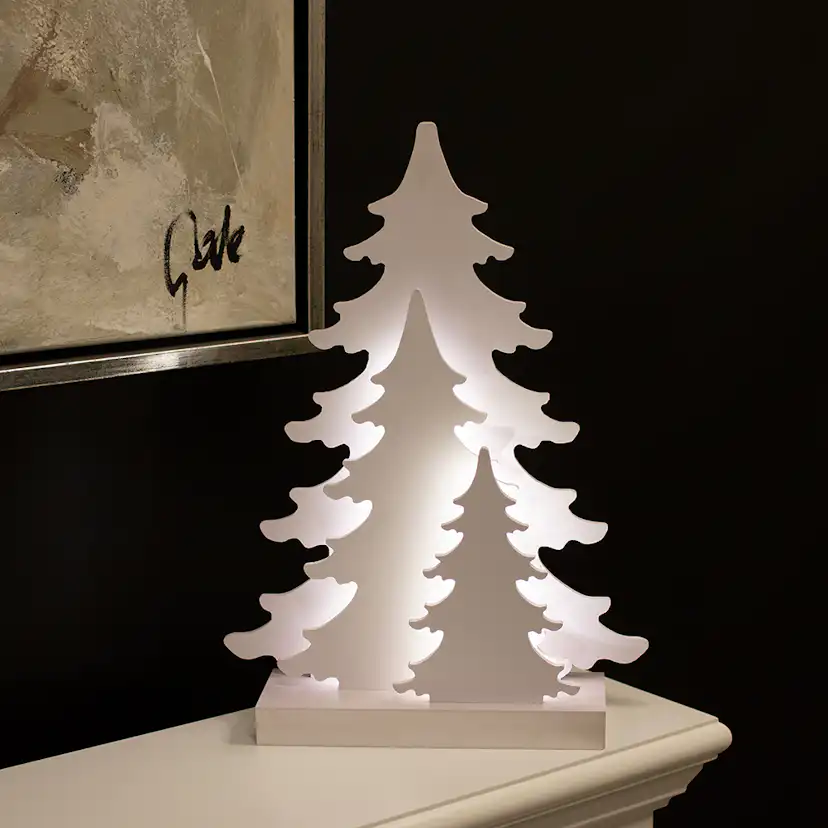 Juldekoration Nordic Winter 3D LED med Trädmotiv