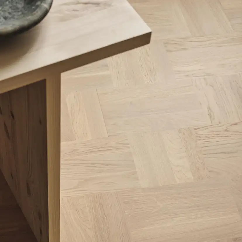 Trägolv Tarkett Grace Ek Era, Mattlackat Parkettgolv med Holländskt Mönster