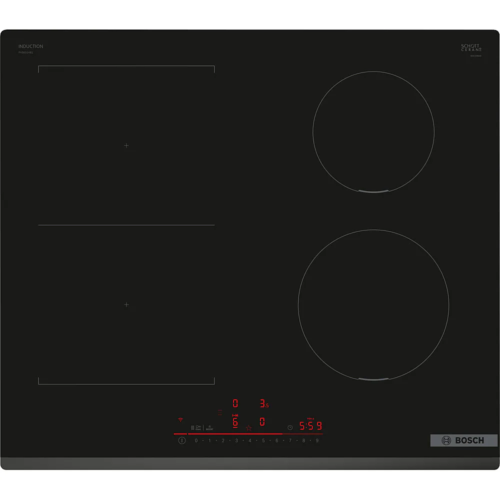 Induktionshäll Bosch Serie 6 PVS631HB1E Svart Automatisk Fläkt