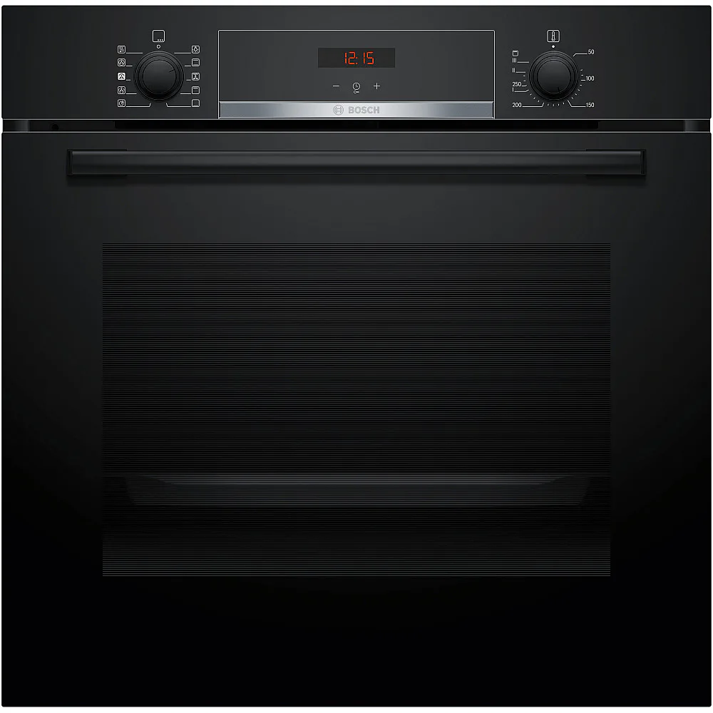Inbyggnadsugn Bosch HQA534BB3 Serie 4 Svart med Ångfunktion och Avancerad Varmluftsteknik