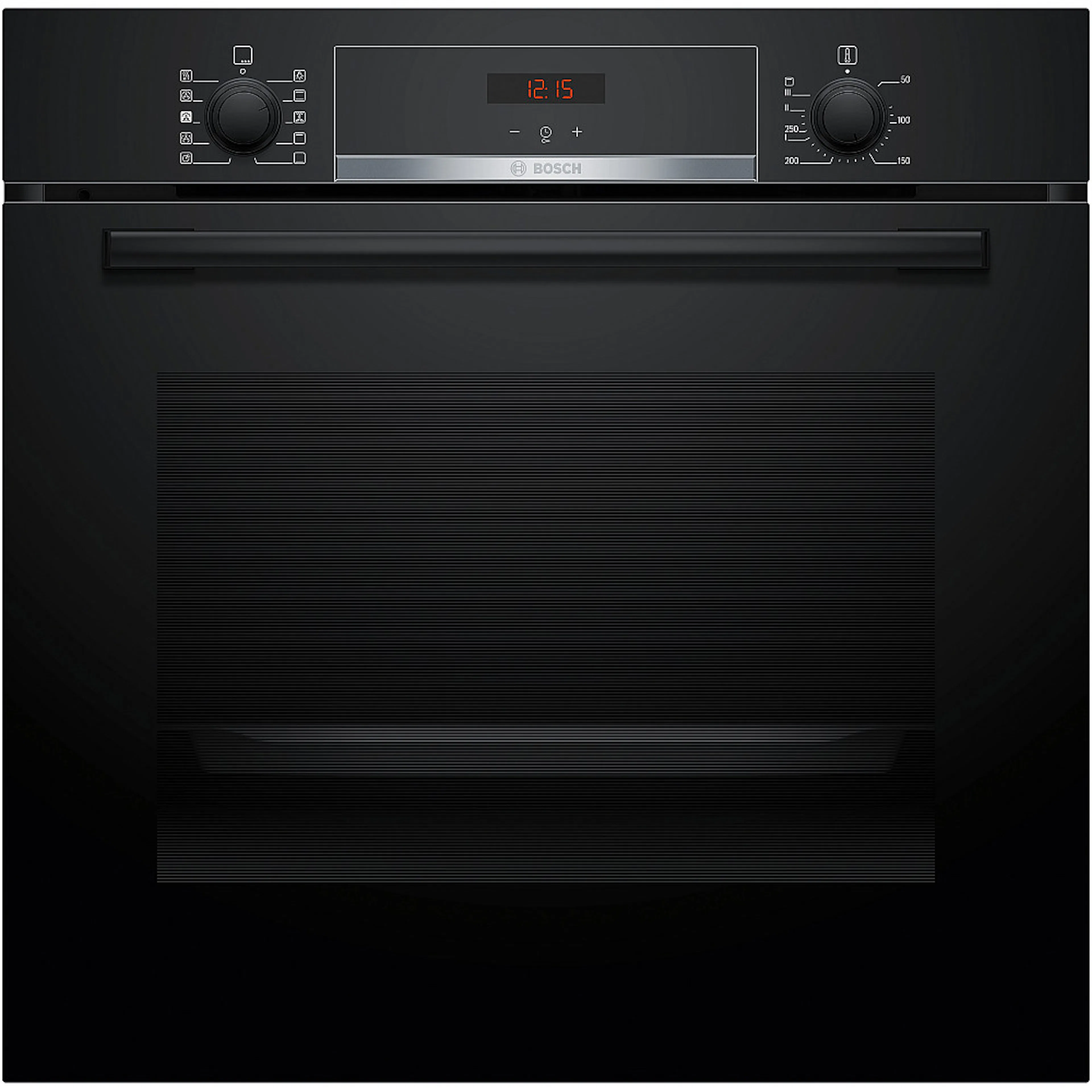 Inbyggnadsugn Bosch HQA534BB3 Serie 4 Svart med Ångfunktion och Avancerad Varmluftsteknik