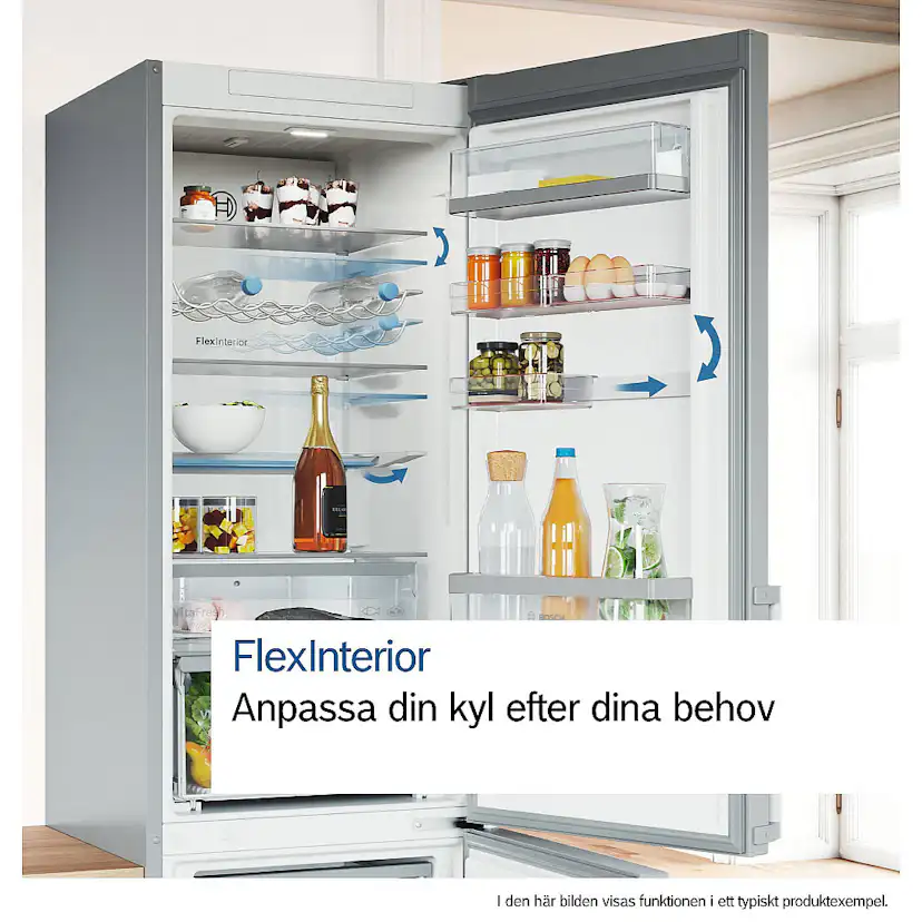 Fristående Kyl & Frys Bosch Serie 6 KGN39AIAU Rostfri med LED-Belysning