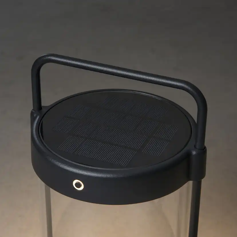 Lanterna Gnosjö Konstsmide Crotone USB/Sol Svart