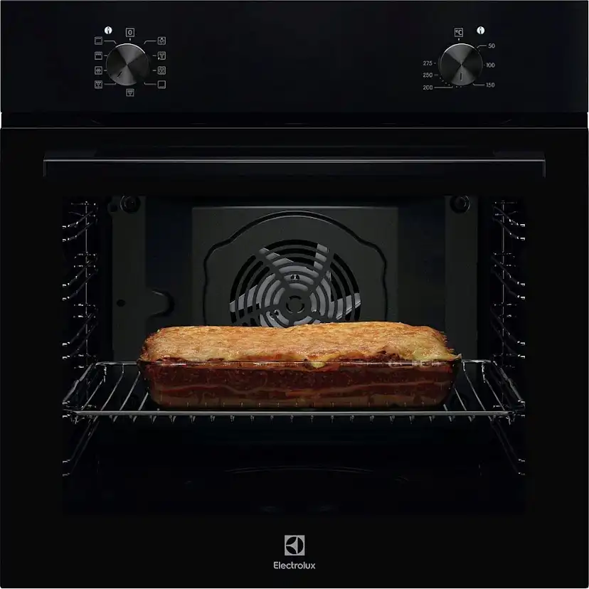 Inbyggnadsugn Electrolux EOB105K Svart med Varmluft och AquaClean