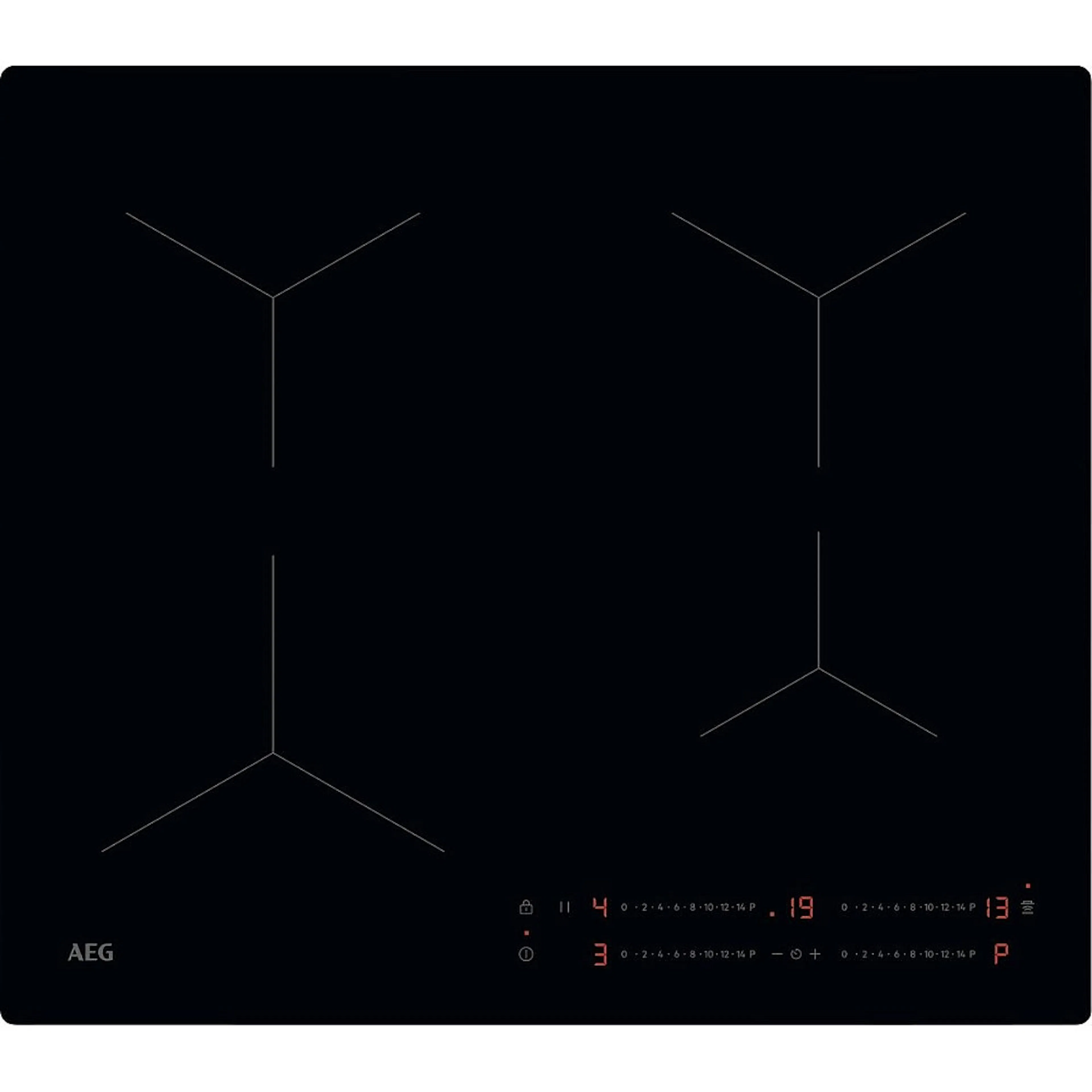 Induktionshäll AEG TO64IA00IB Kraftfull 5000 Serie Svart Med Automatisk Justering Av Fläkt