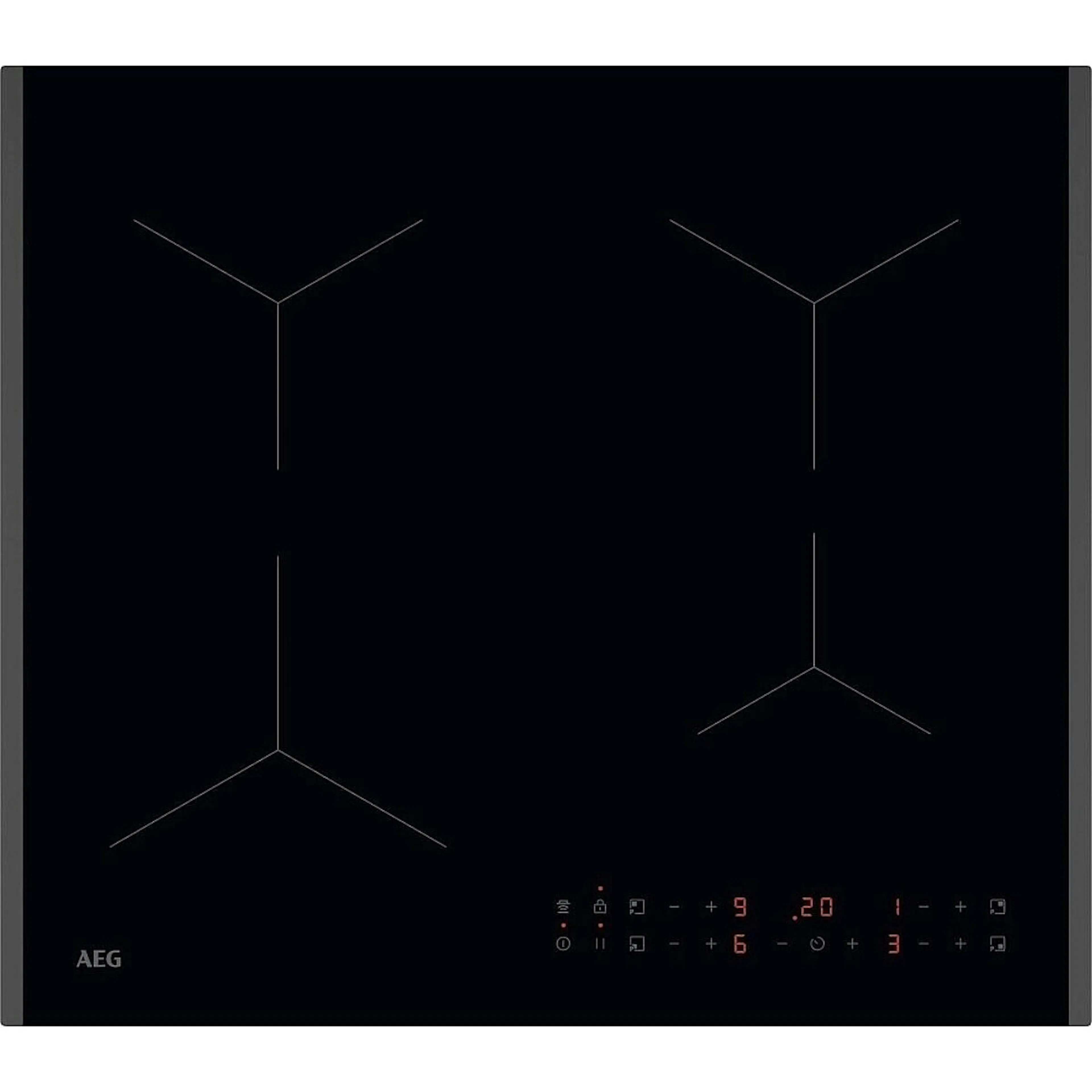 Induktionshäll AEG TN64IA00FB 5000 Basic Svart Med Automatisk Justering Av Fläkt