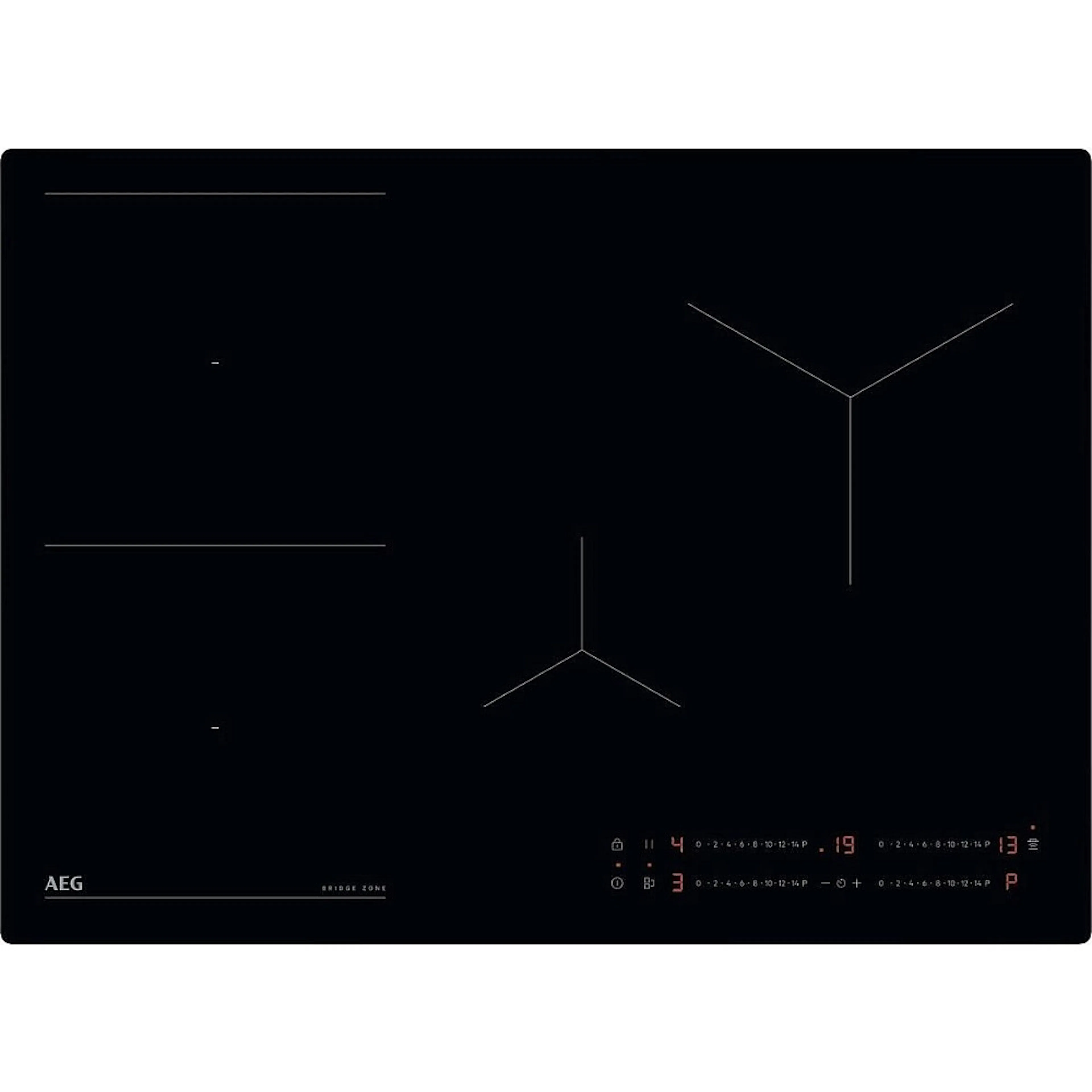 Induktionshäll AEG TO74IB00IB 6000 Bridge Med Automatisk Justering Av Fläkt